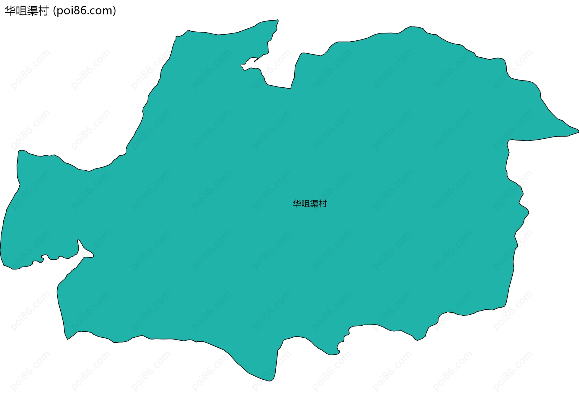 华咀渠村边界地图
