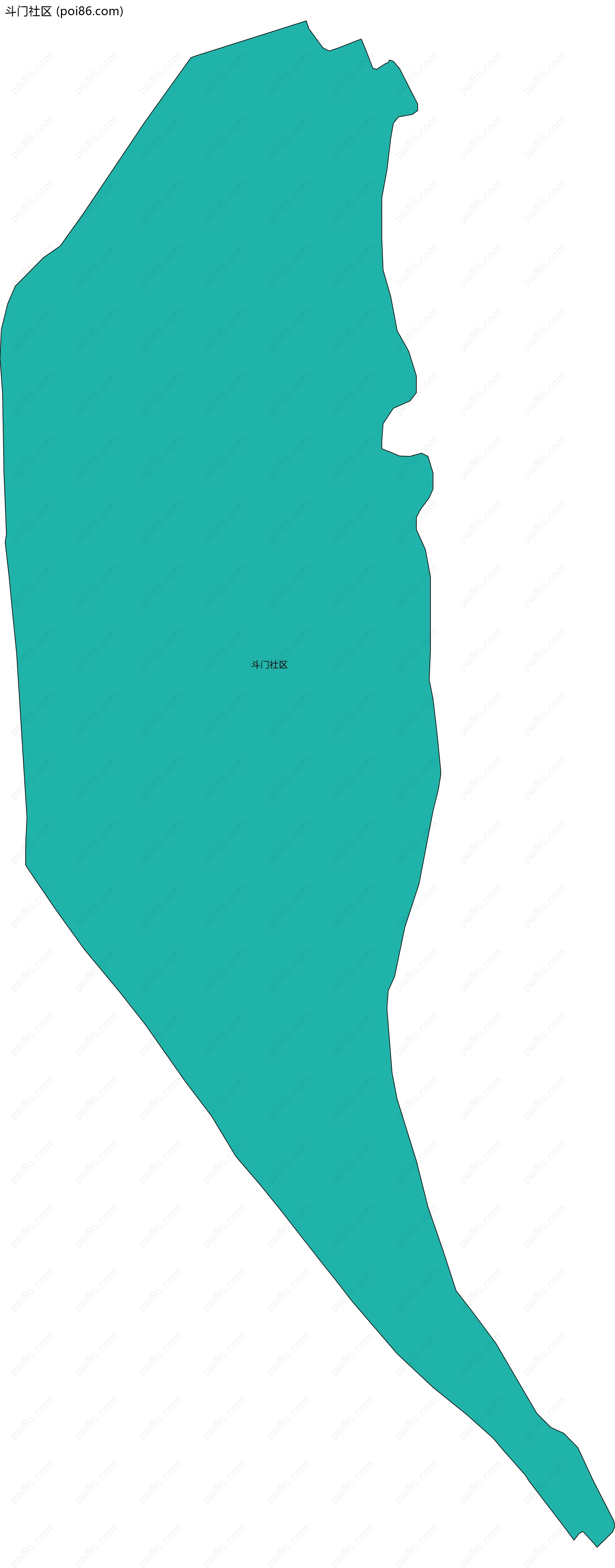 斗门社区边界地图