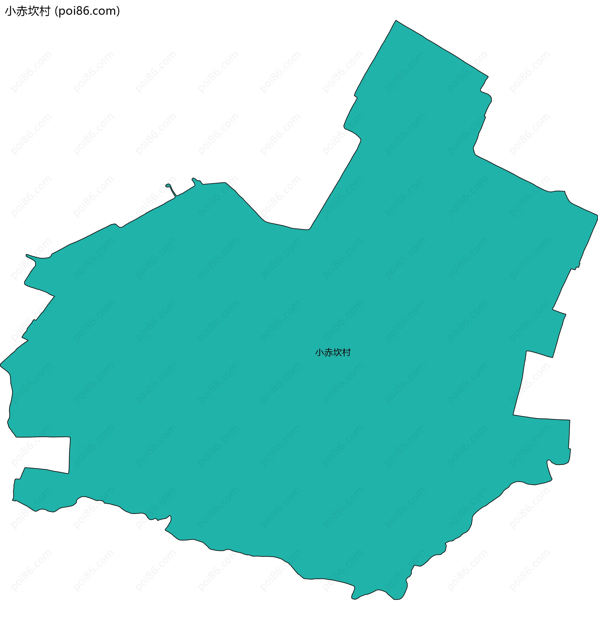 小赤坎村边界地图