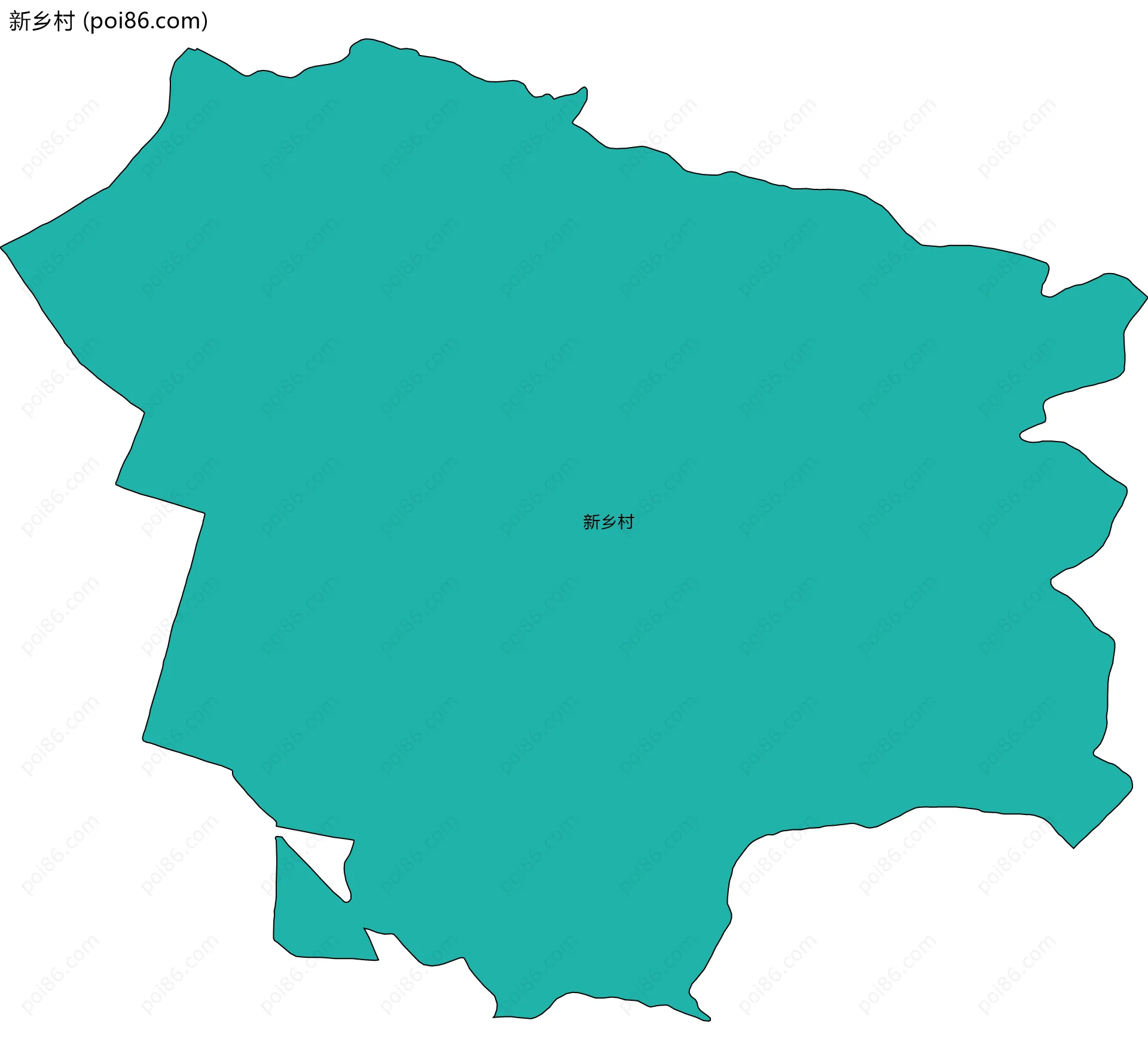 新乡村边界地图