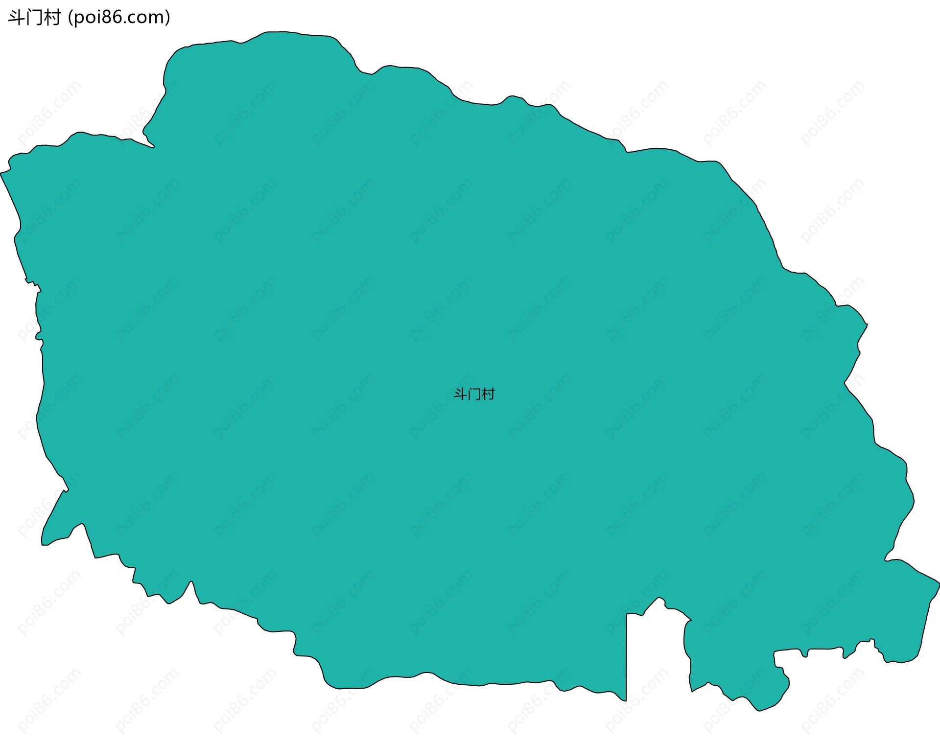 斗门村边界地图