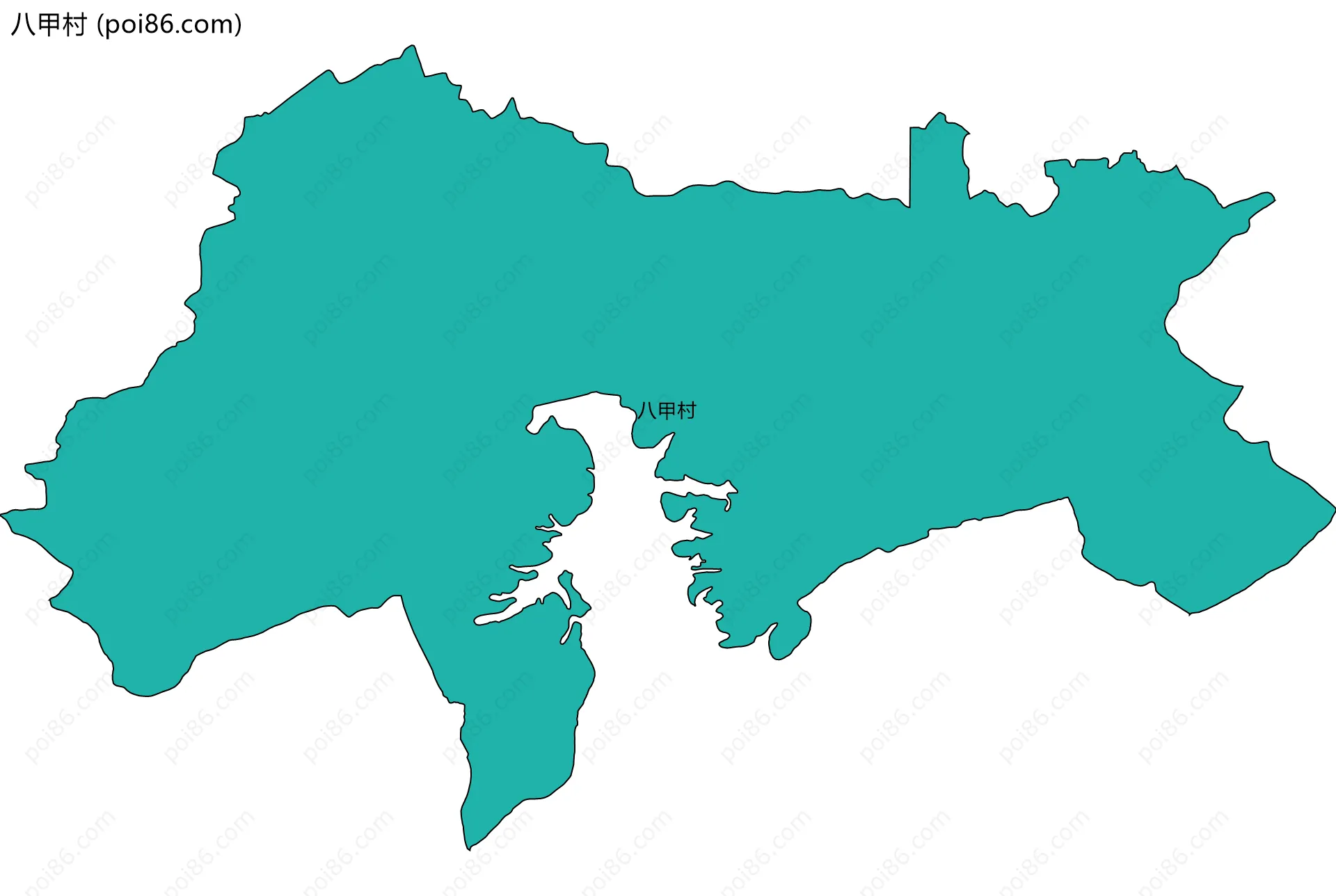 八甲村边界地图