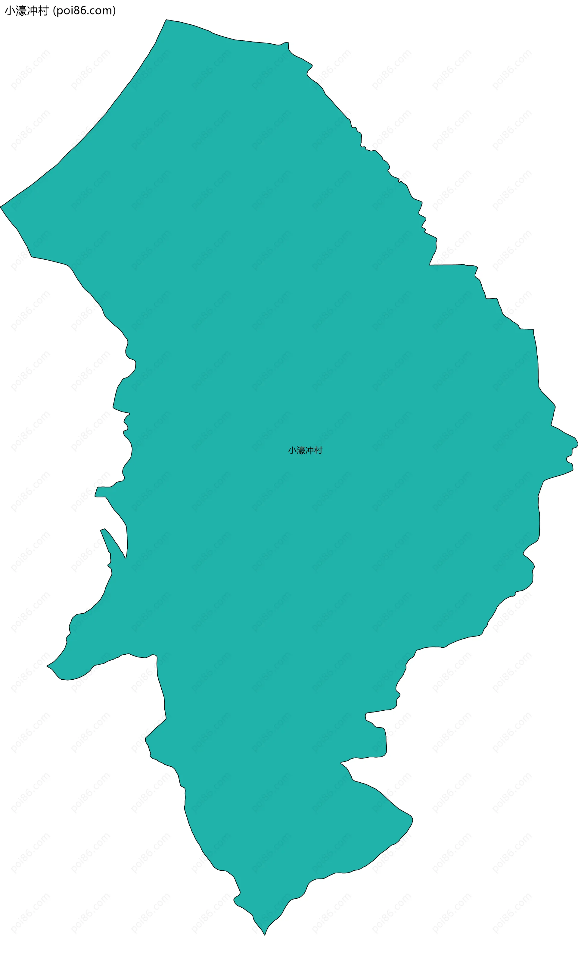 小濠冲村边界地图