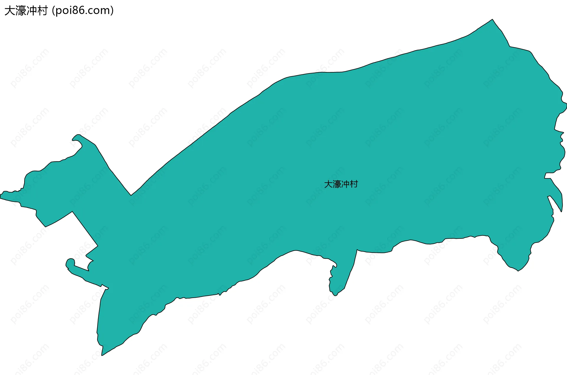 大濠冲村边界地图