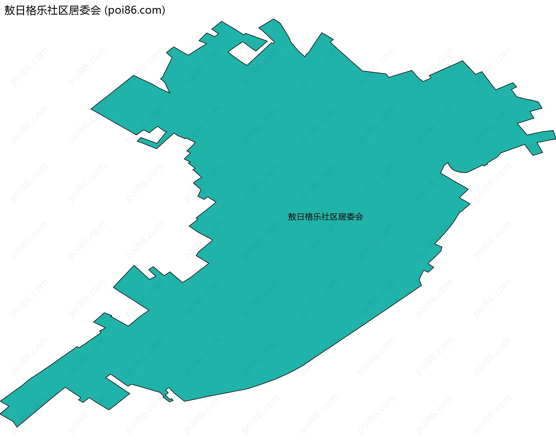 敖日格乐社区居委会边界地图