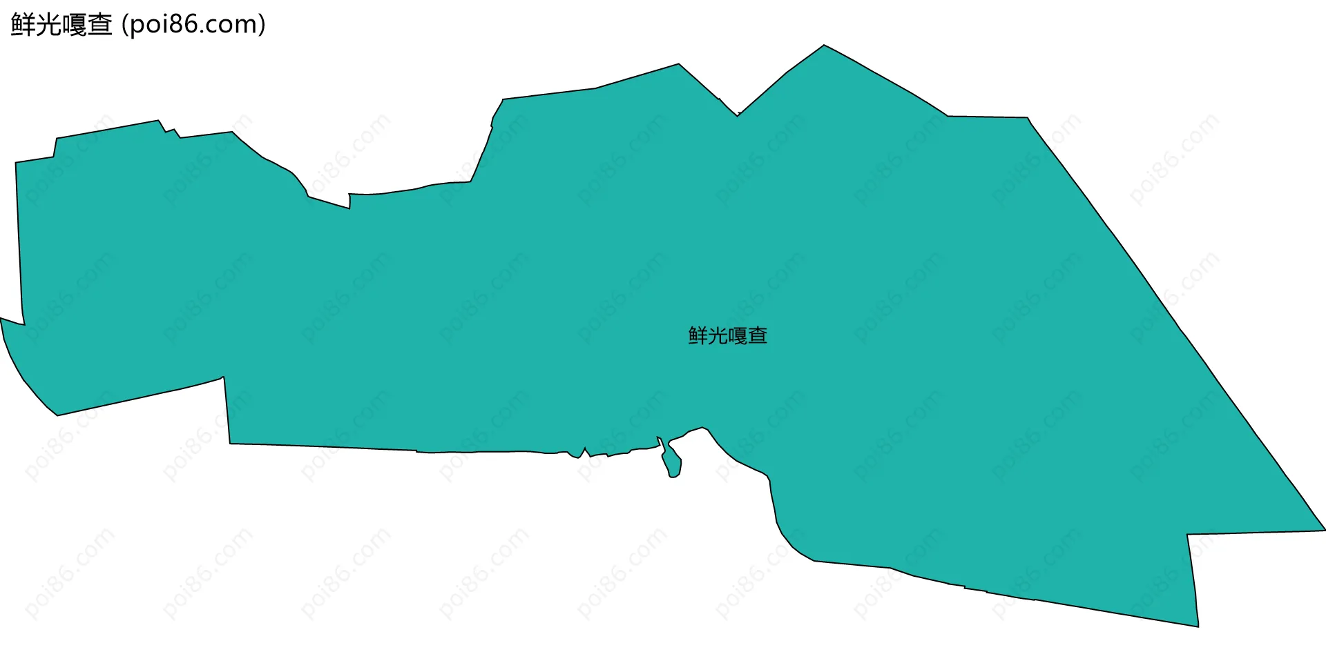 鲜光嘎查边界地图