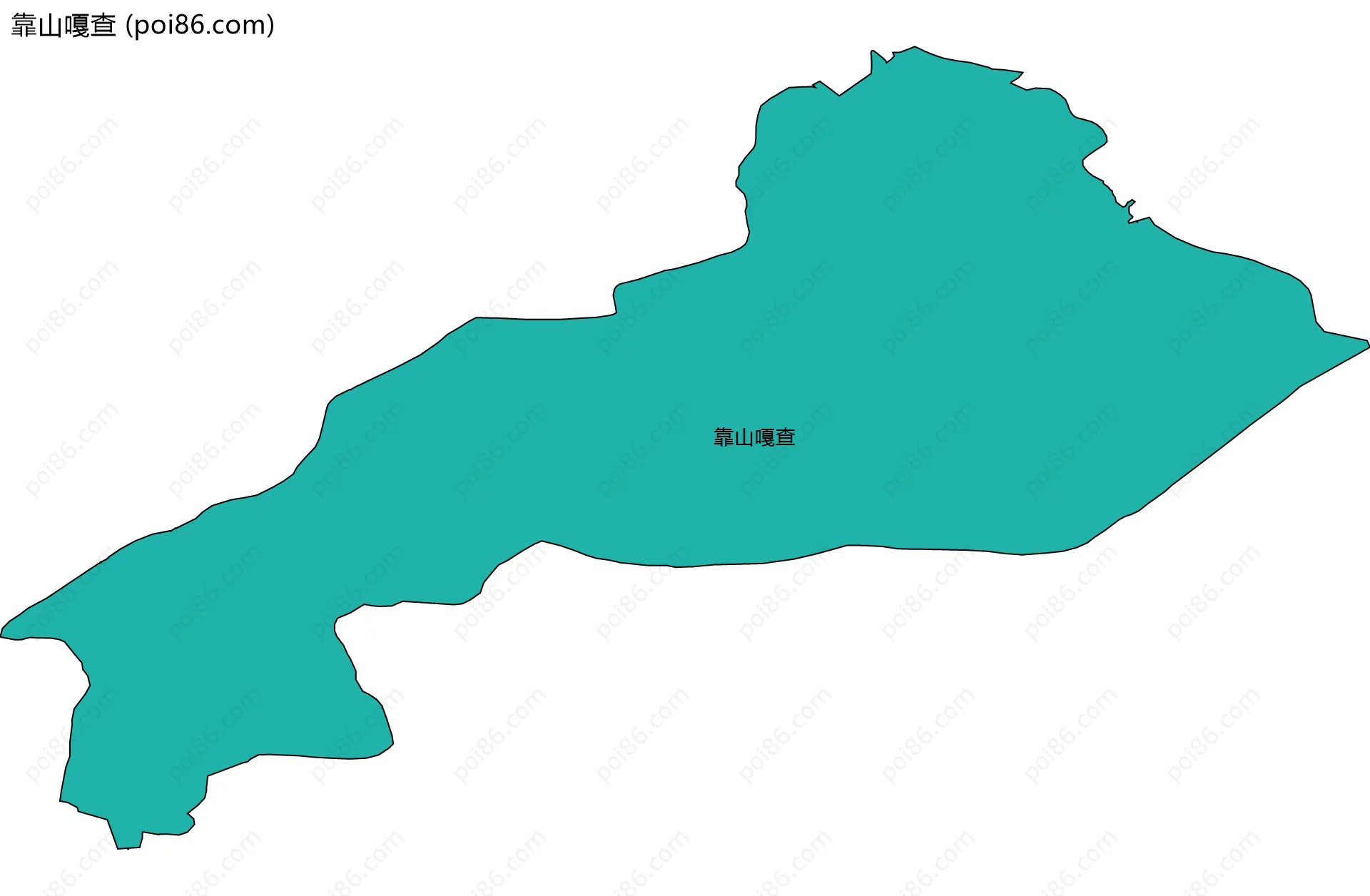 靠山嘎查边界地图
