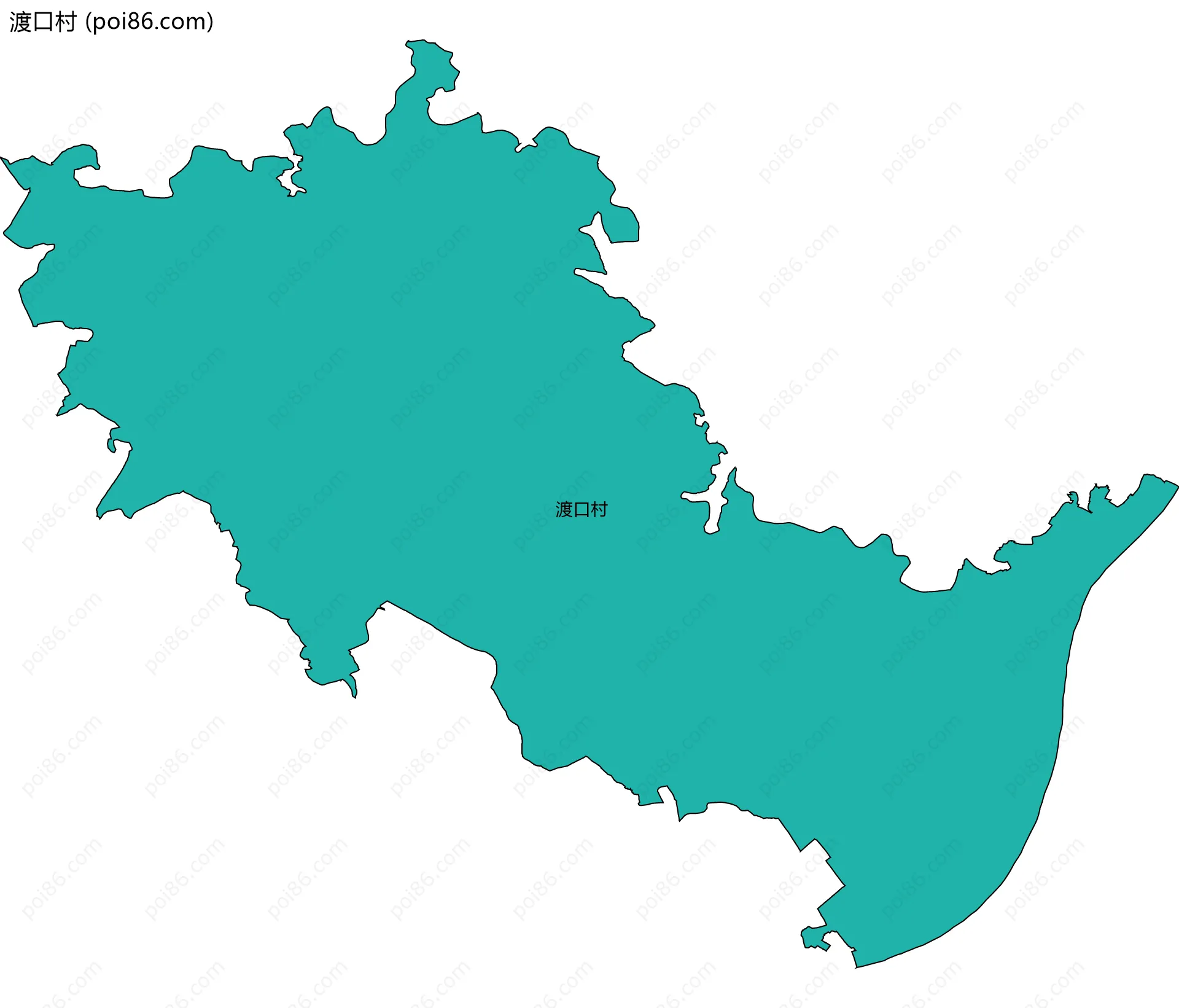 渡口村边界地图