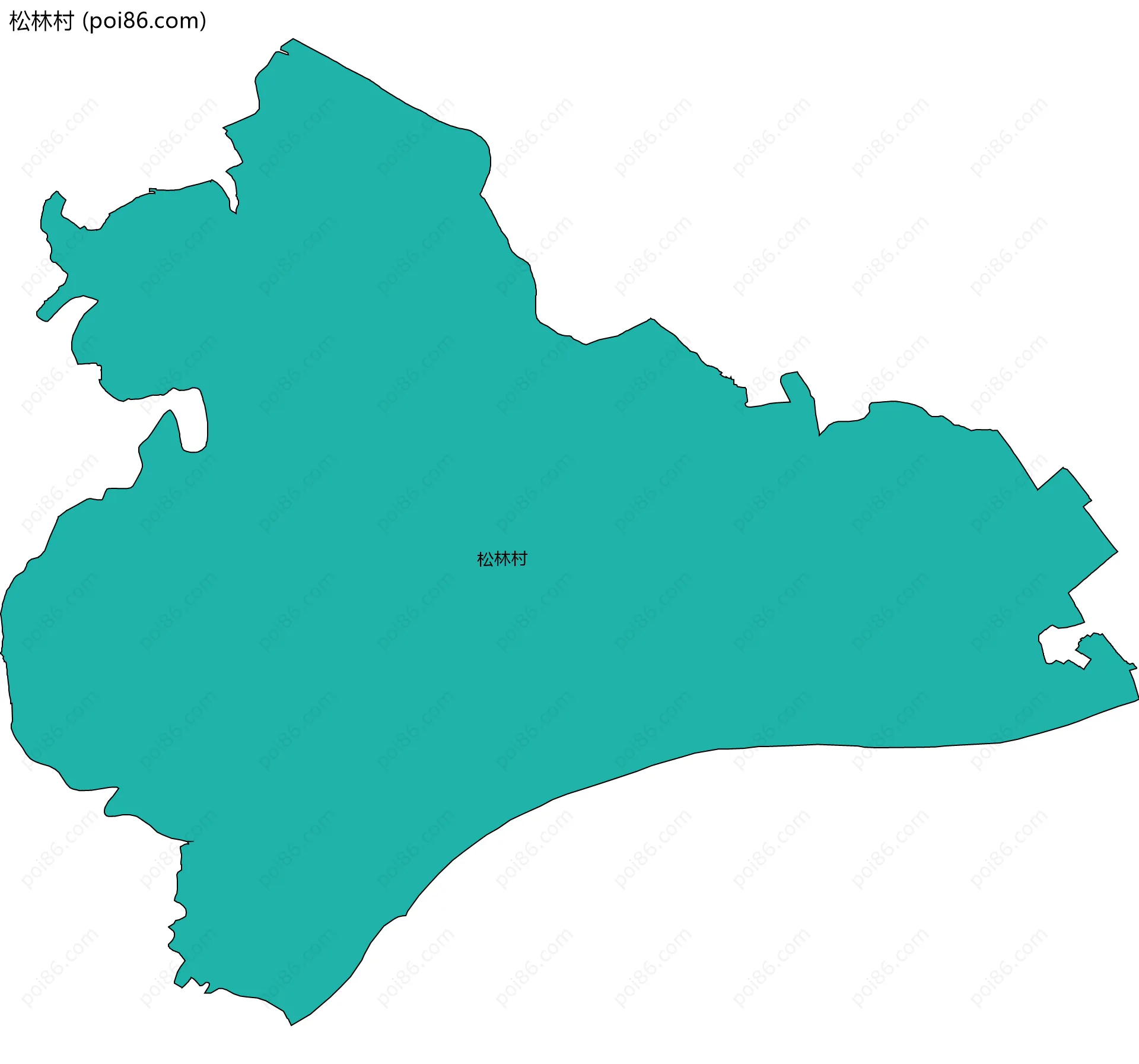 松林村边界地图