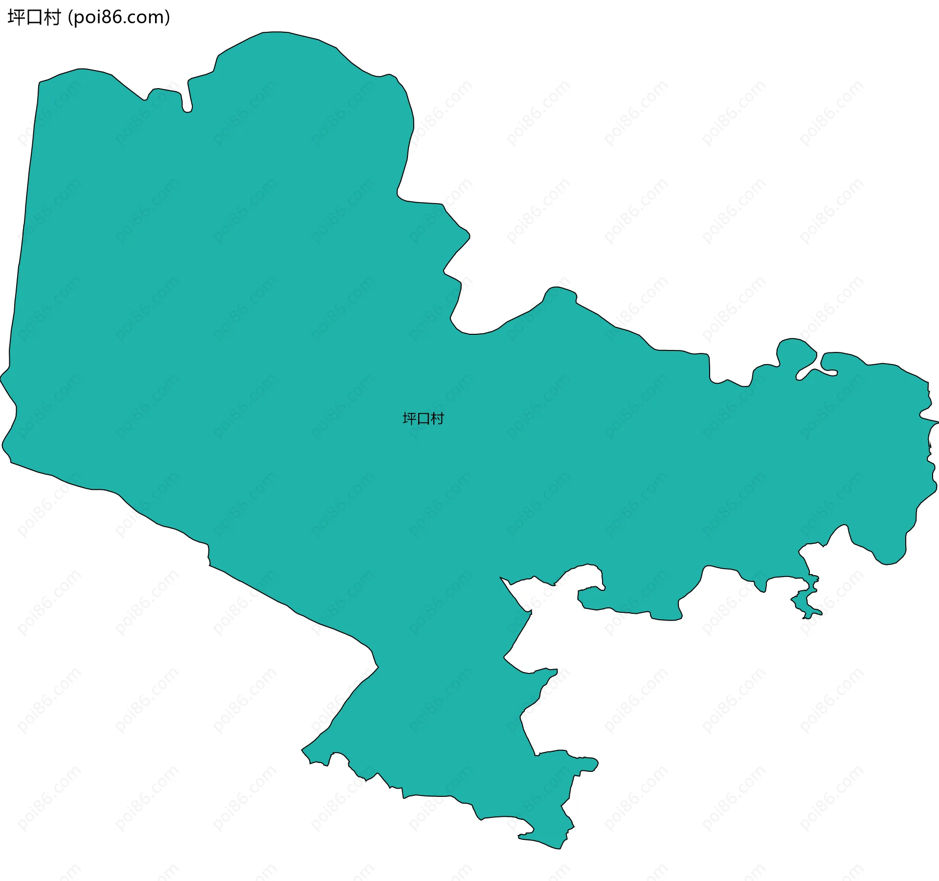 坪口村边界地图