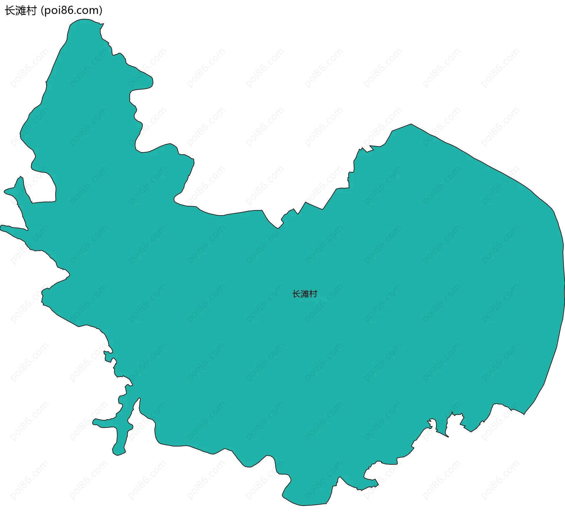 长滩村边界地图