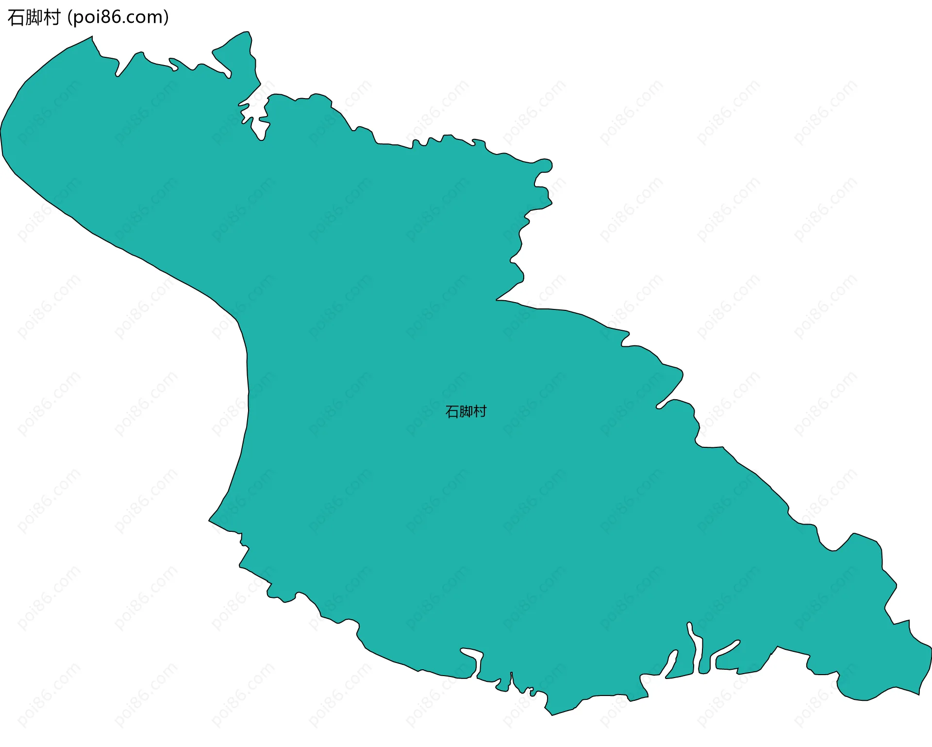 石脚村边界地图
