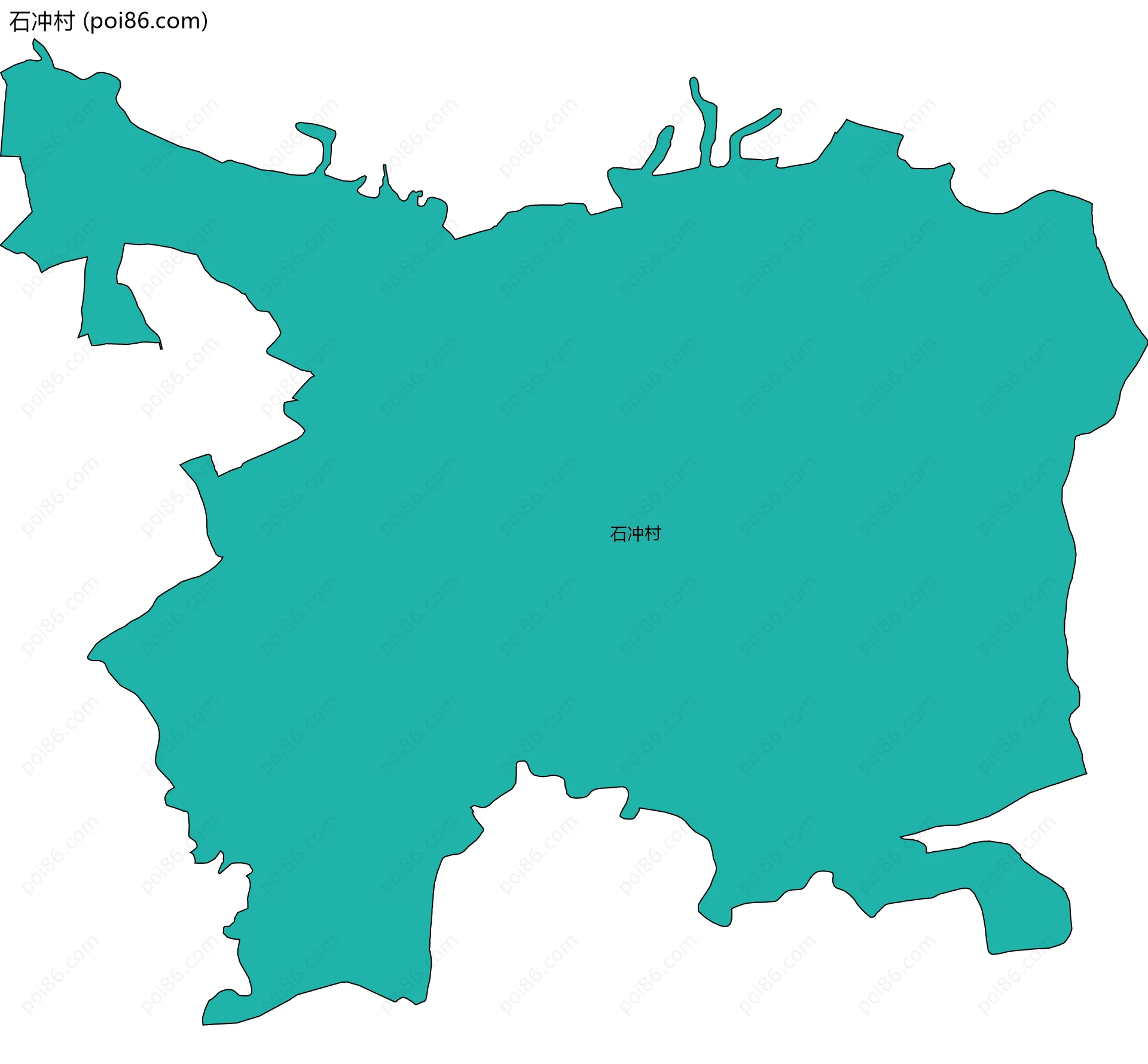 石冲村边界地图