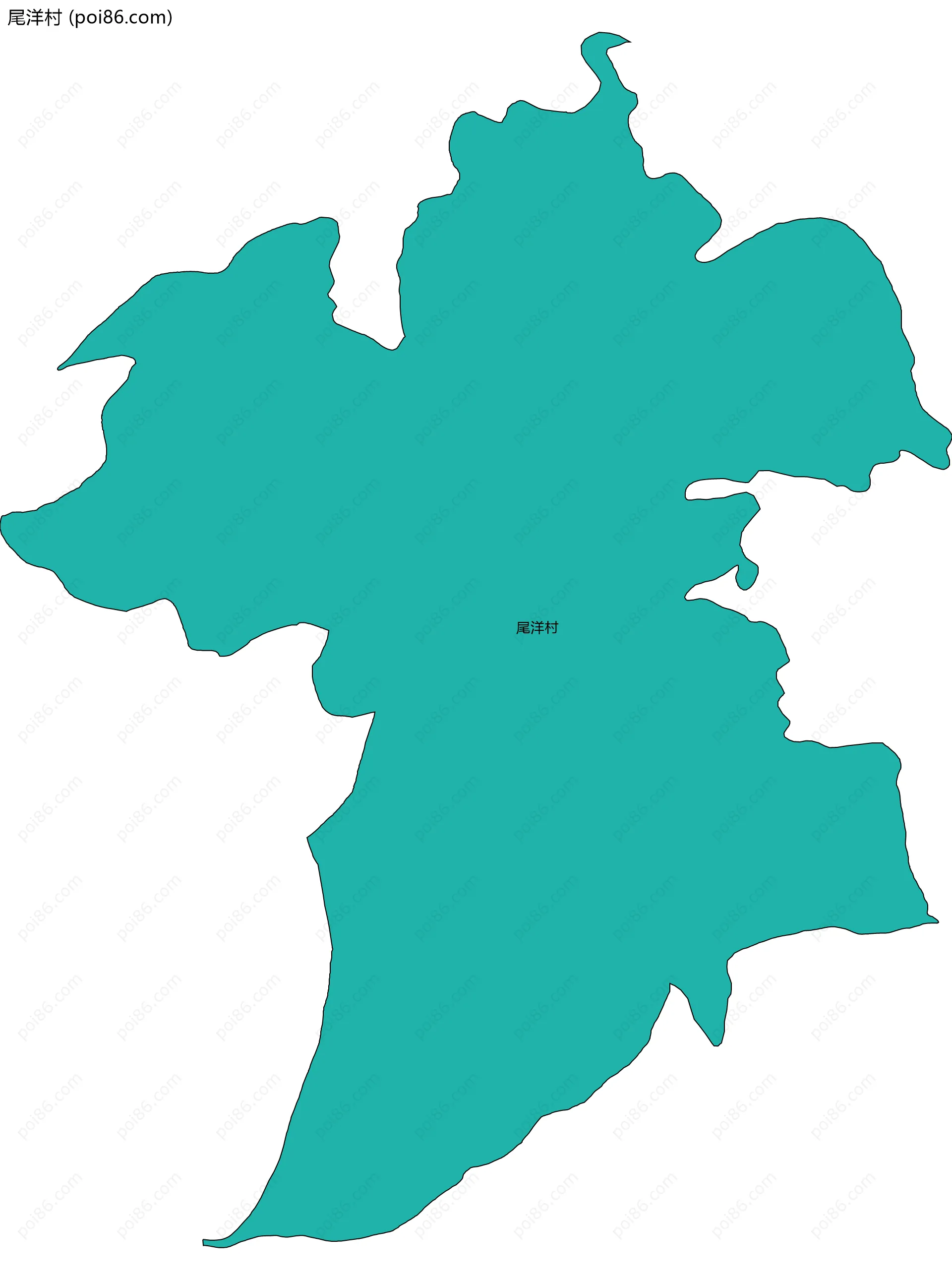 尾洋村边界地图