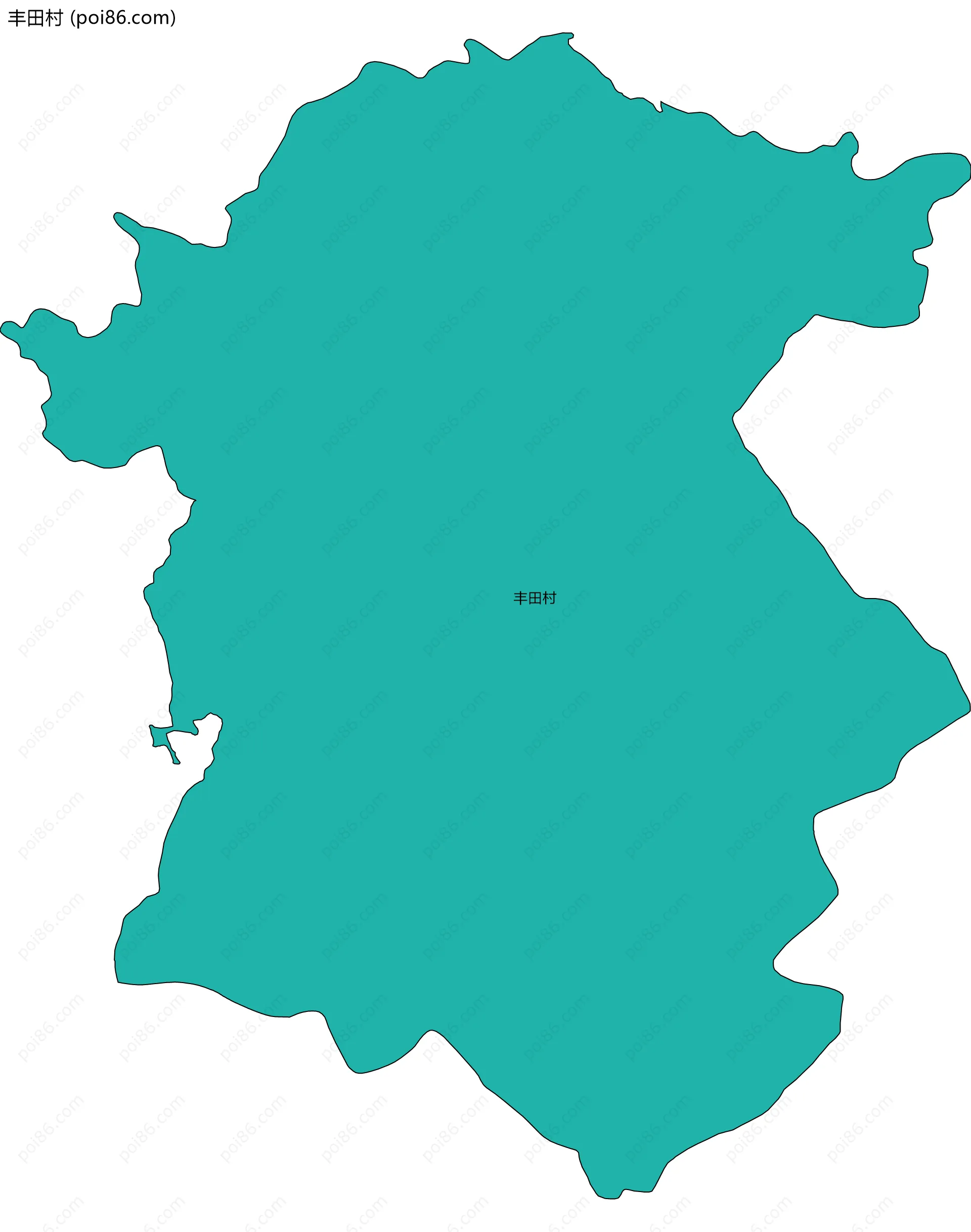 丰田村边界地图