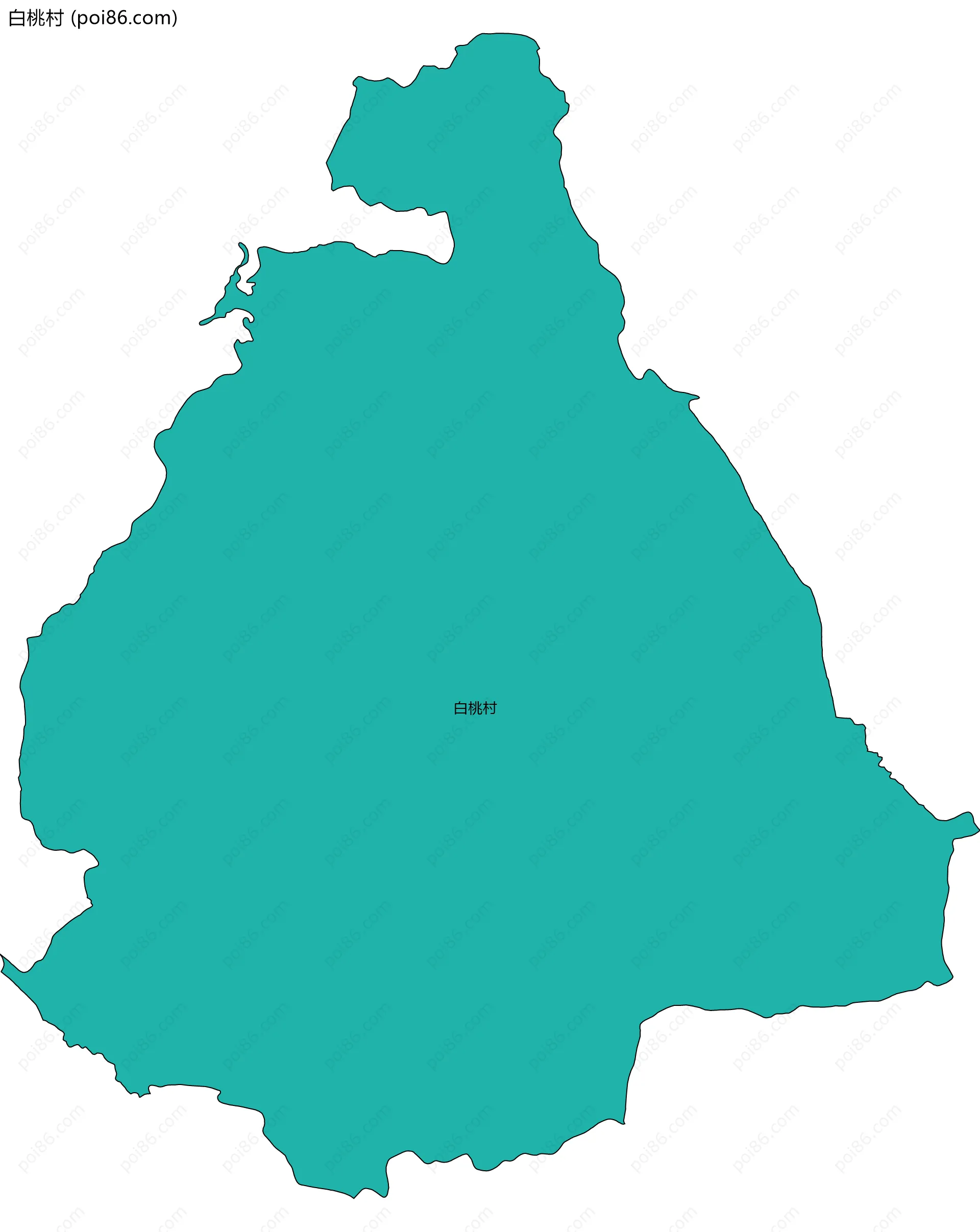 白桃村边界地图