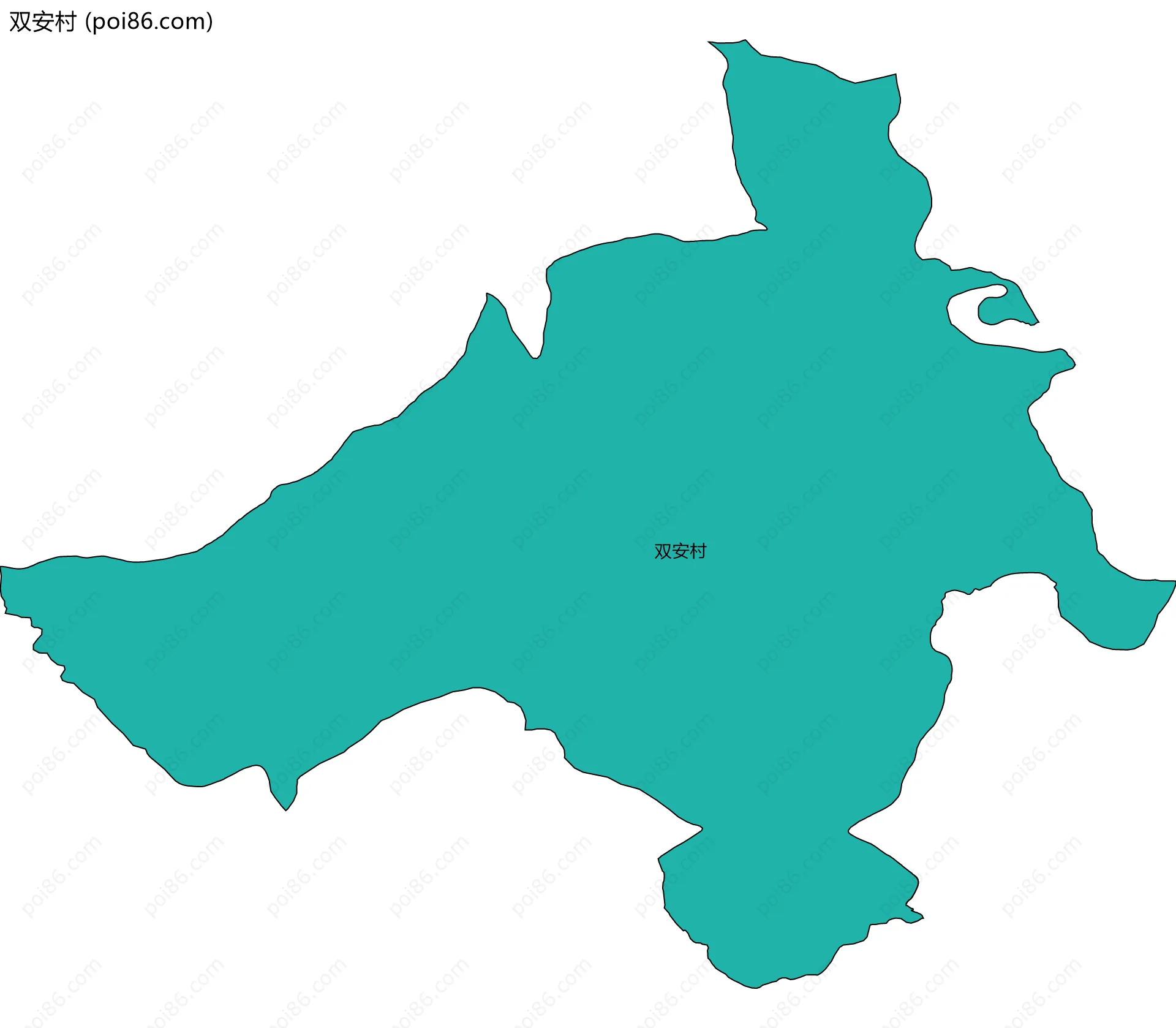 双安村边界地图