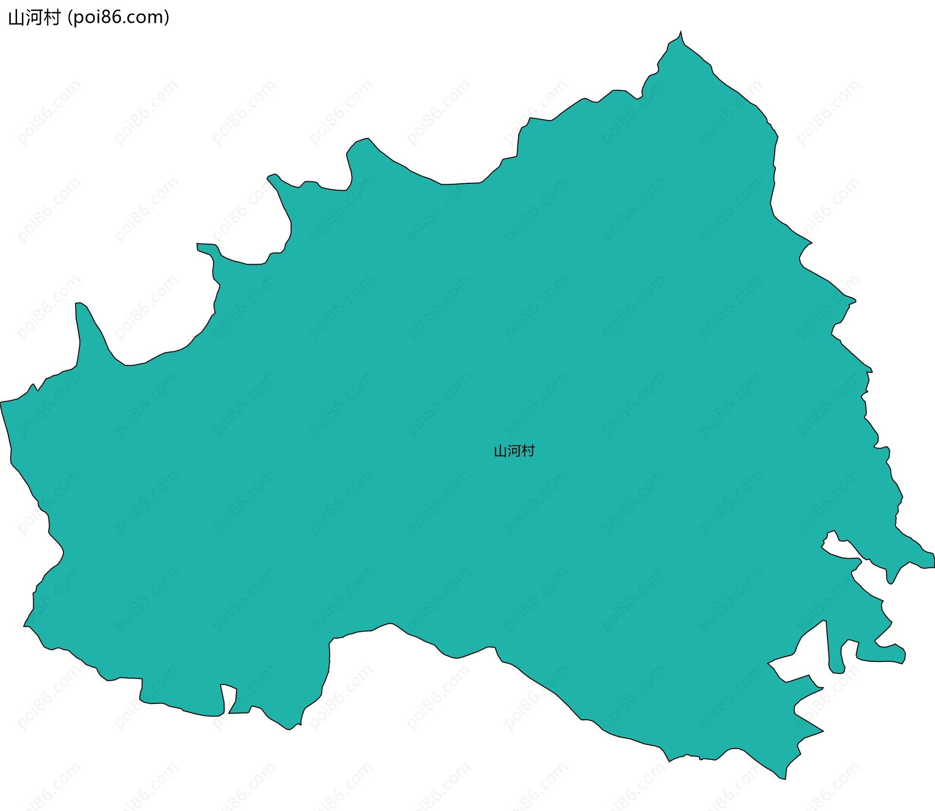 山河村边界地图
