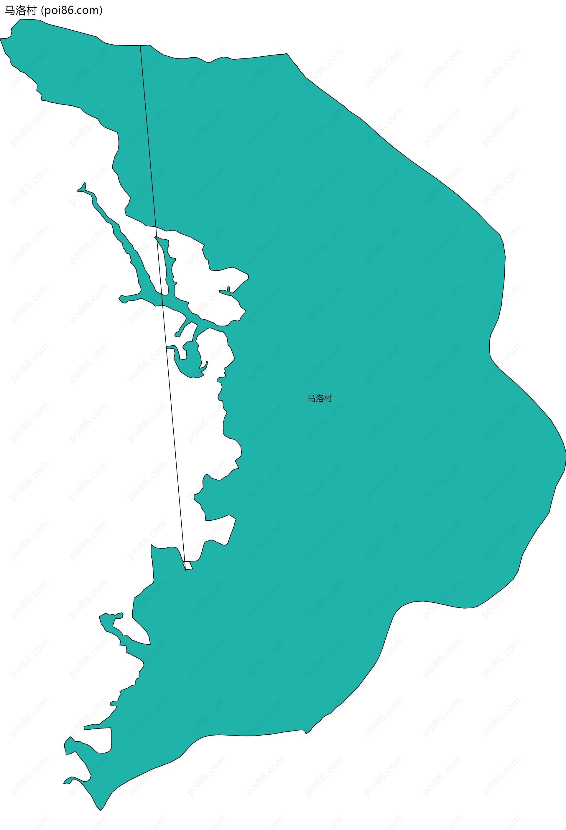 马洛村边界地图