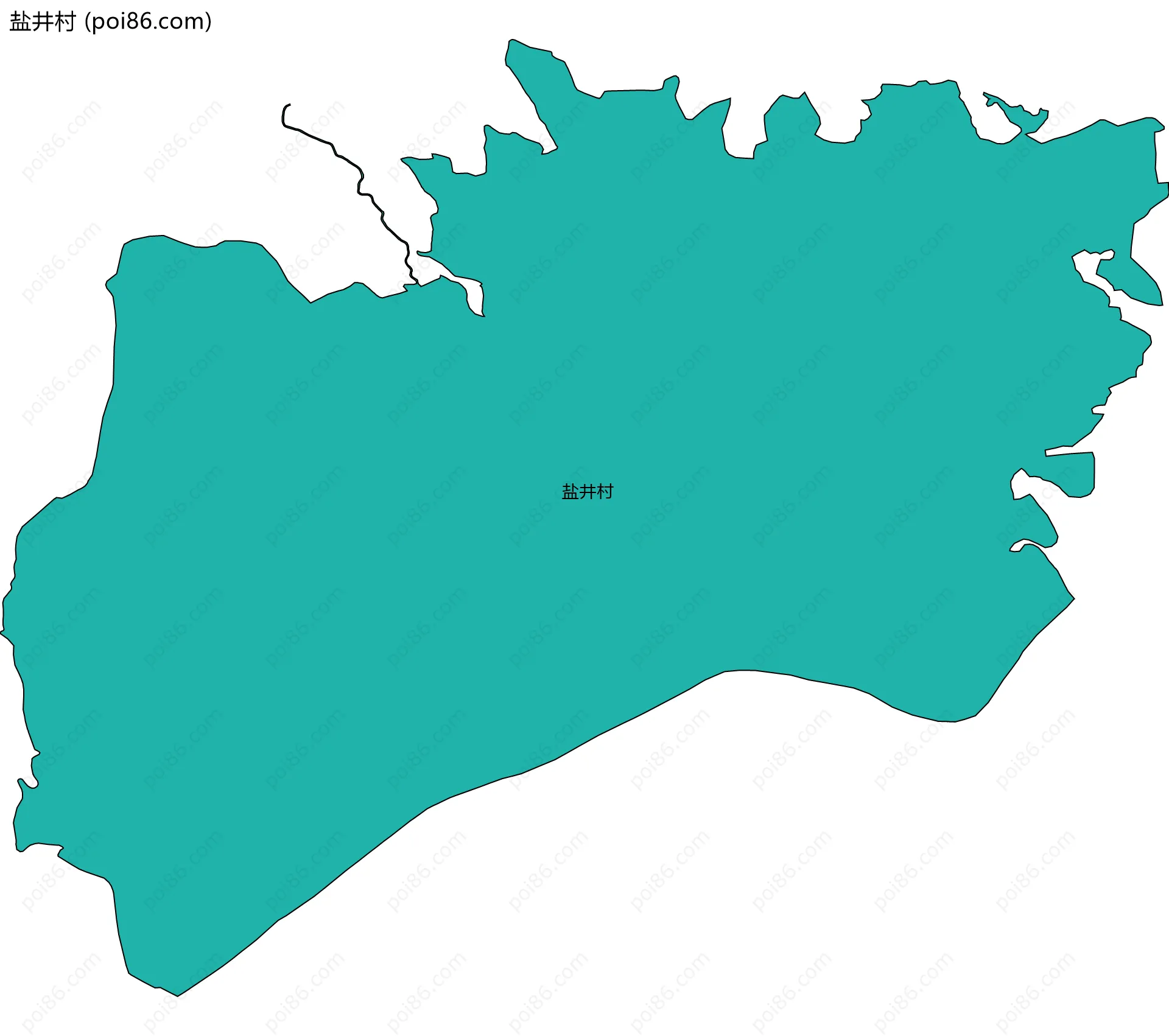 盐井村边界地图