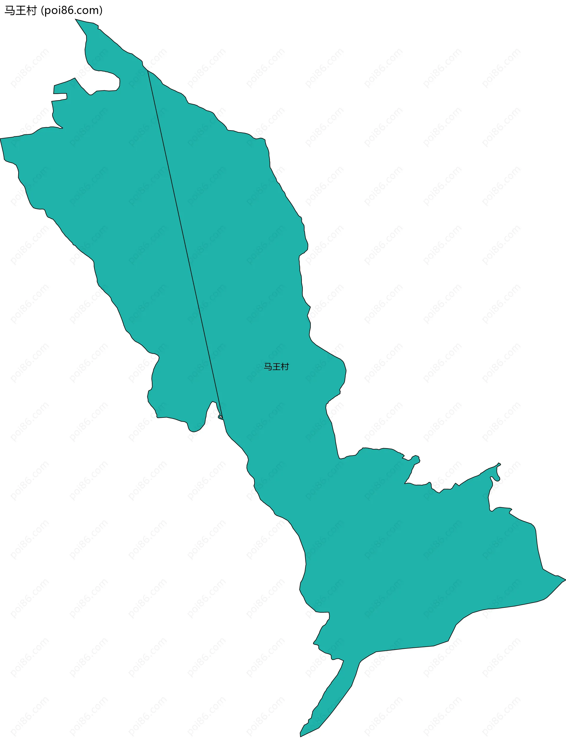 马王村边界地图