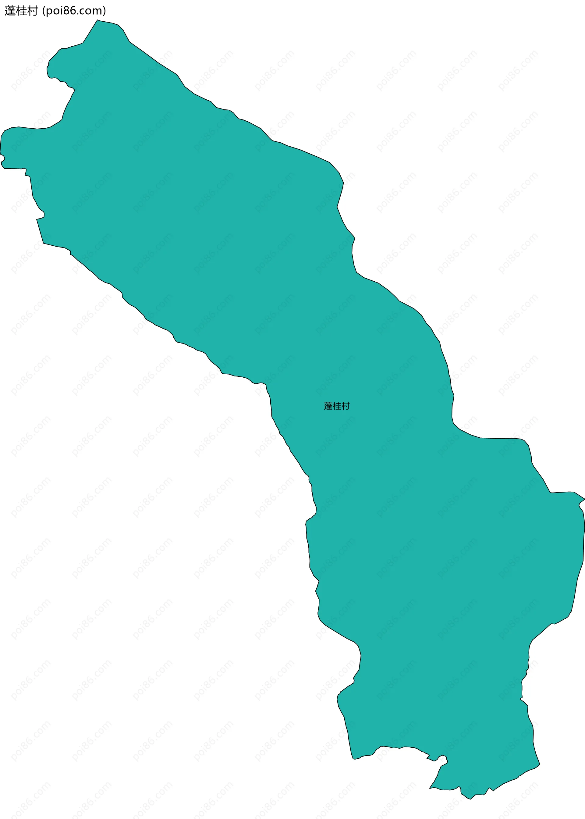 蓬桂村边界地图