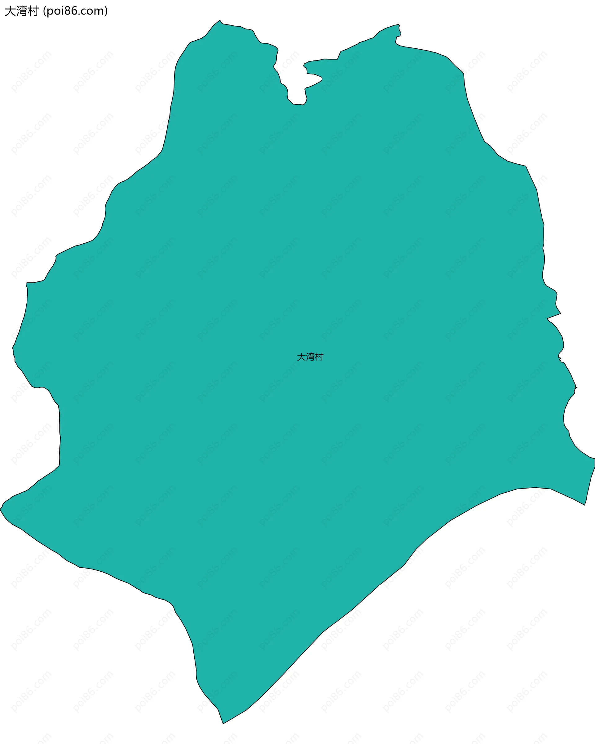 大湾村边界地图