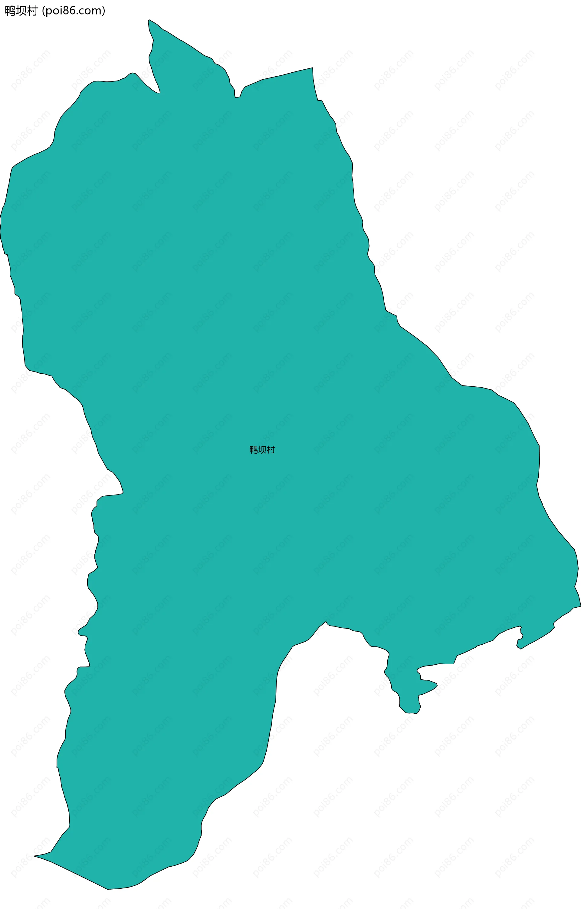 鸭坝村边界地图