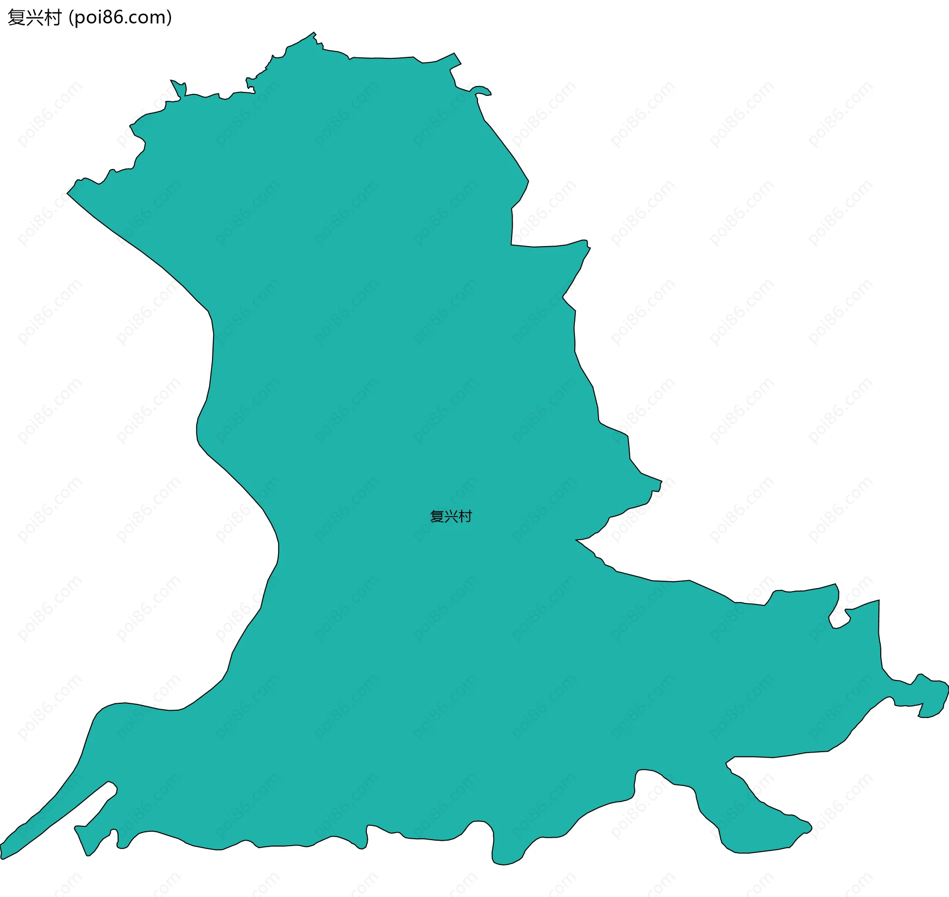 复兴村边界地图