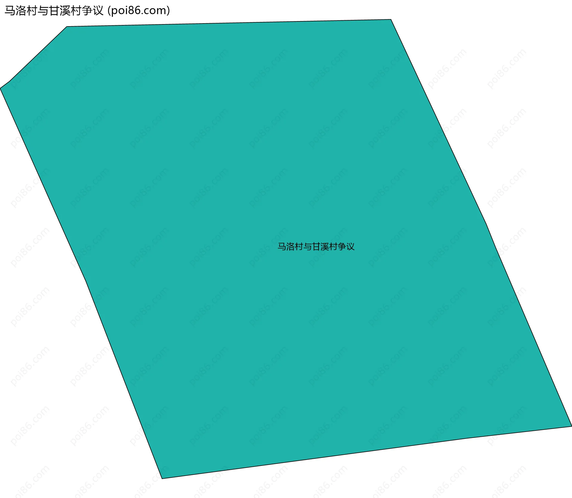 马洛村与甘溪村争议边界地图