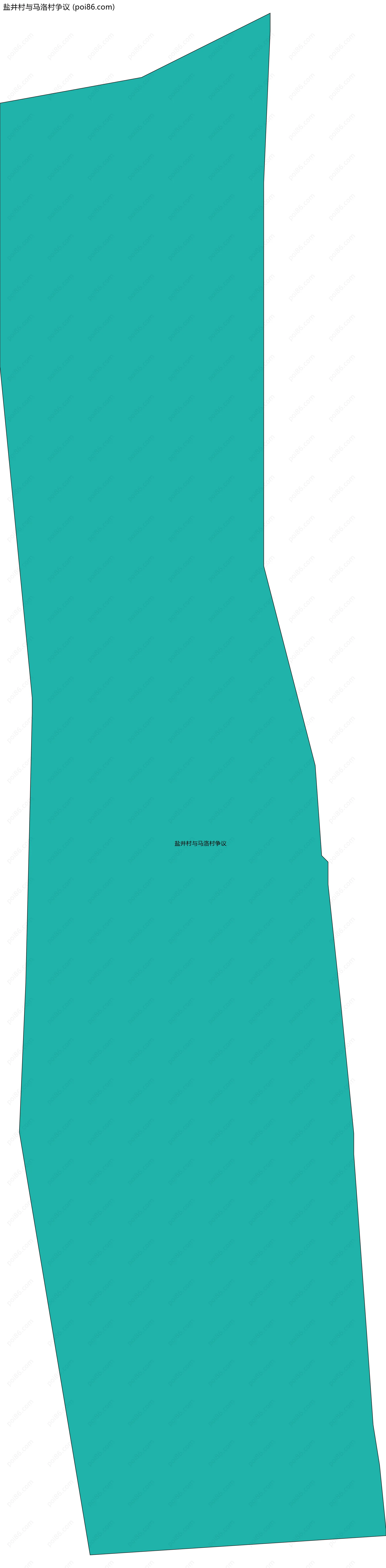 盐井村与马洛村争议边界地图