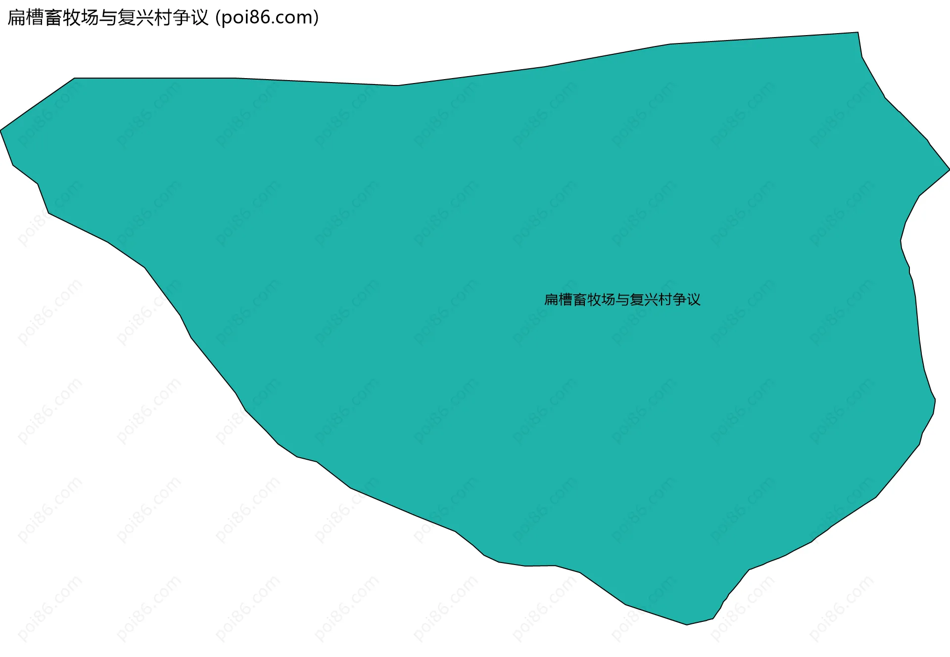 扁槽畜牧场与复兴村争议边界地图