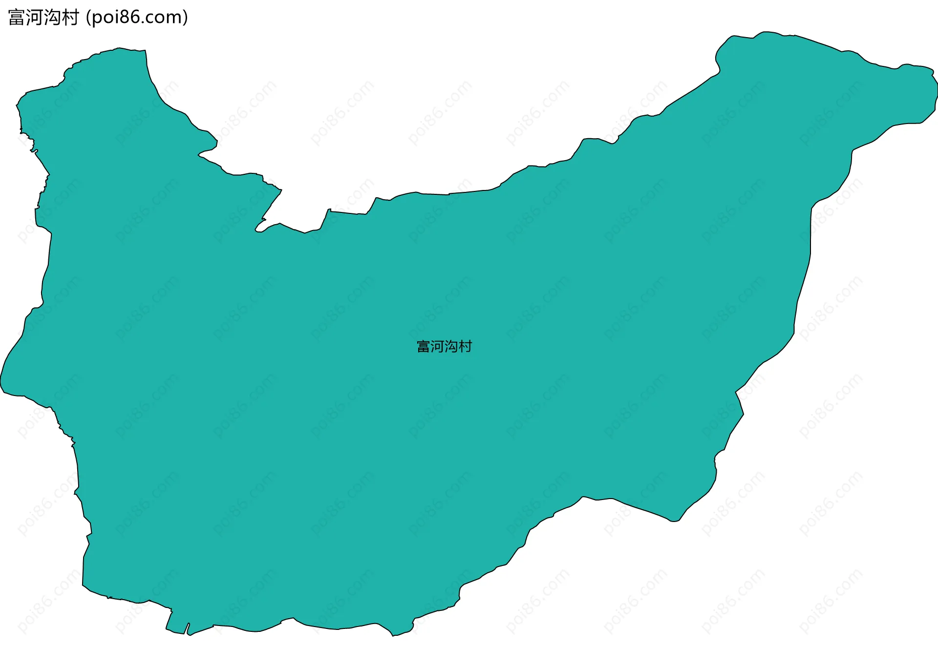 富河沟村边界地图
