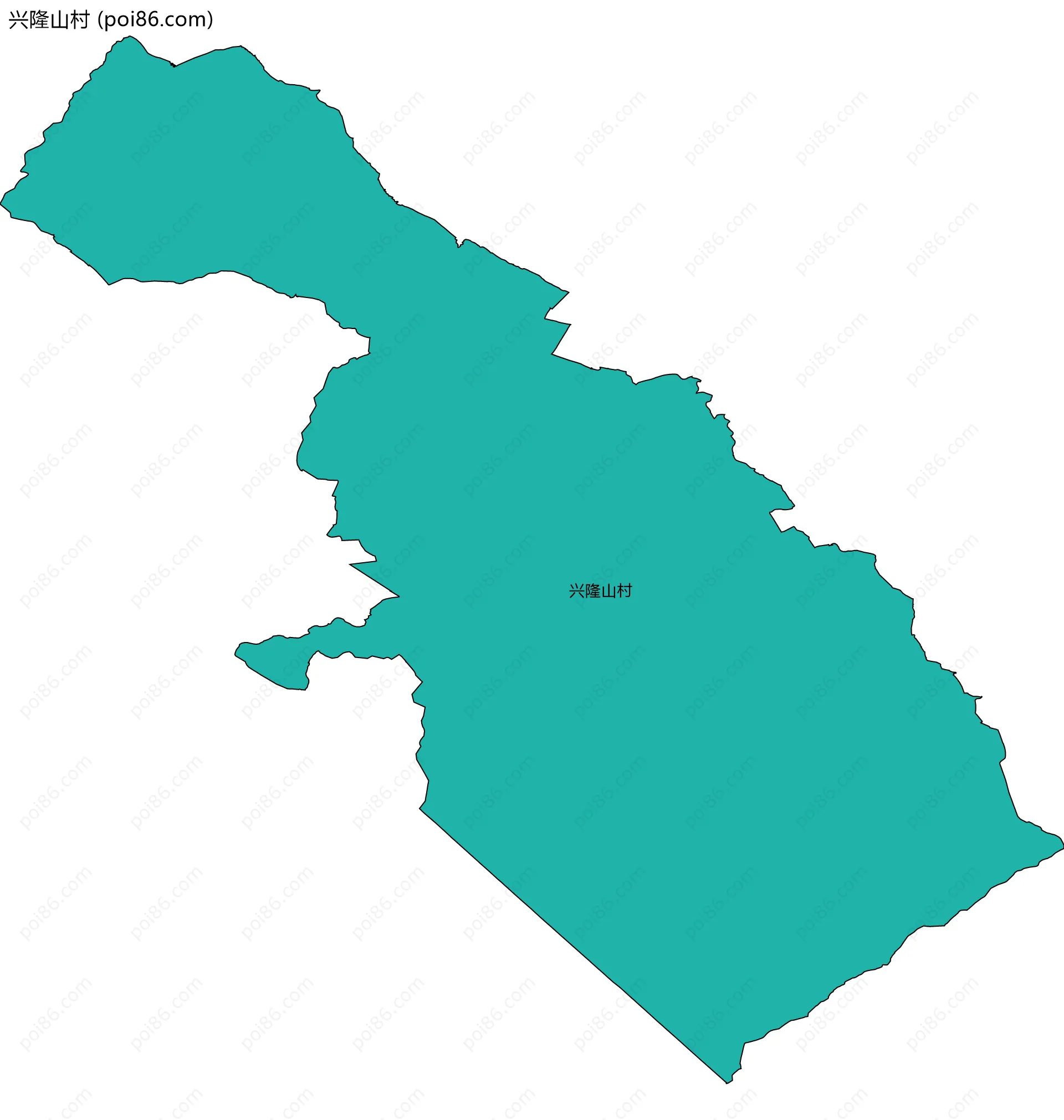 兴隆山村边界地图