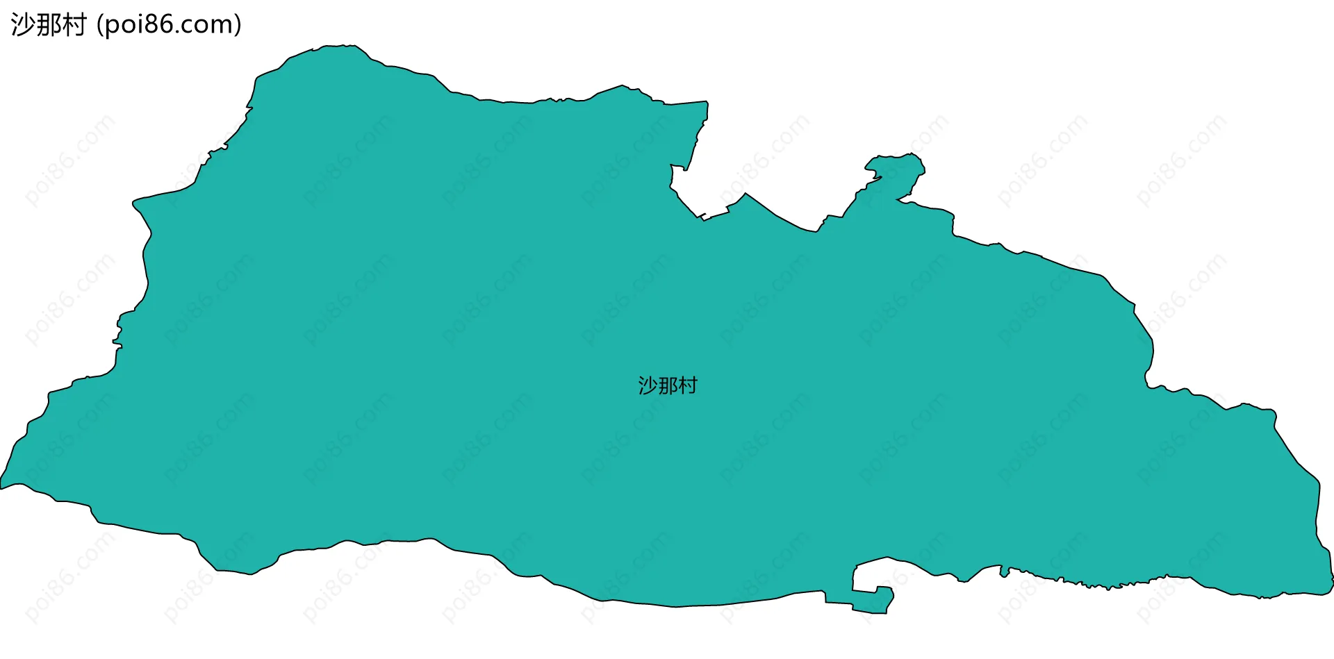 沙那村边界地图