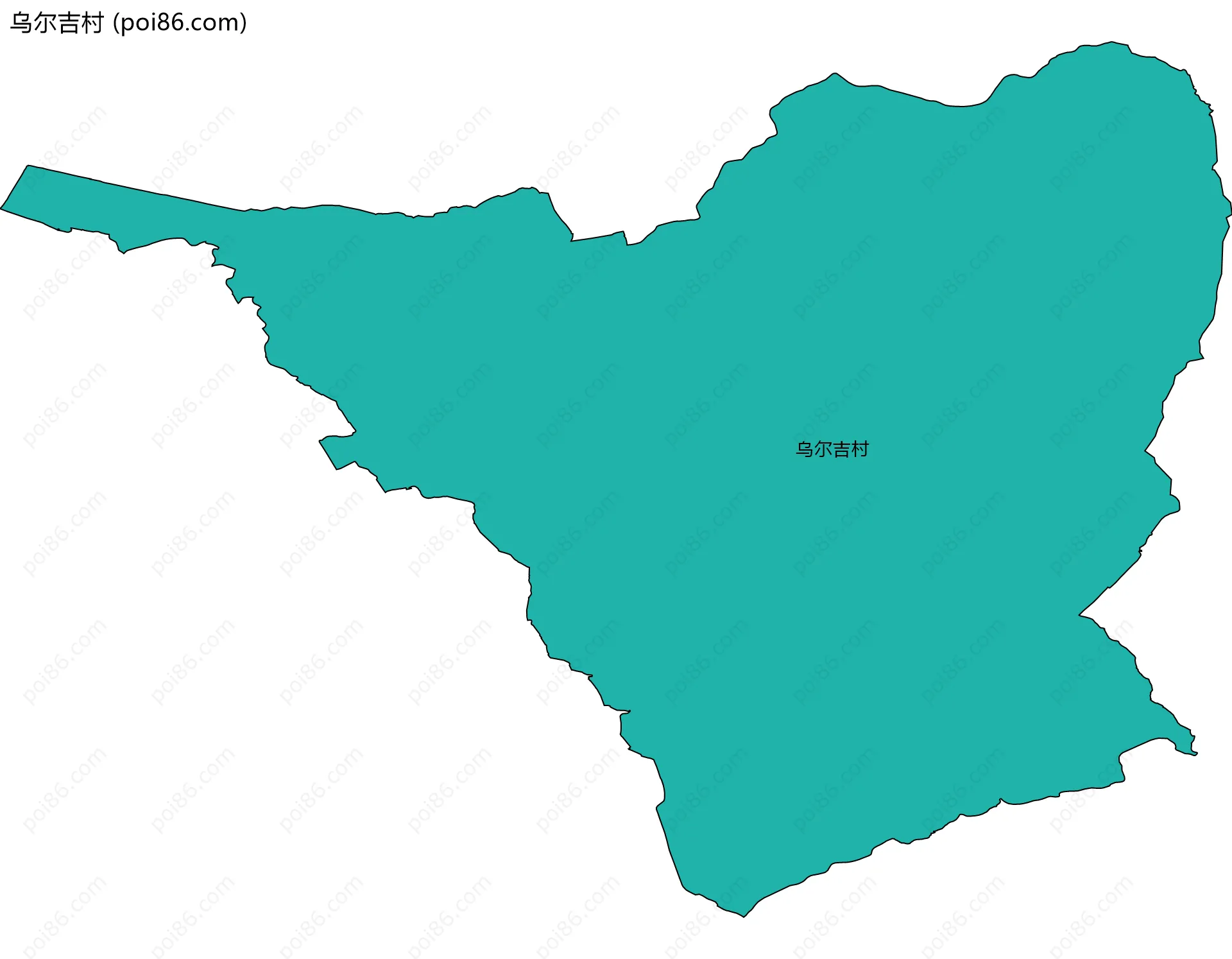 乌尔吉村边界地图