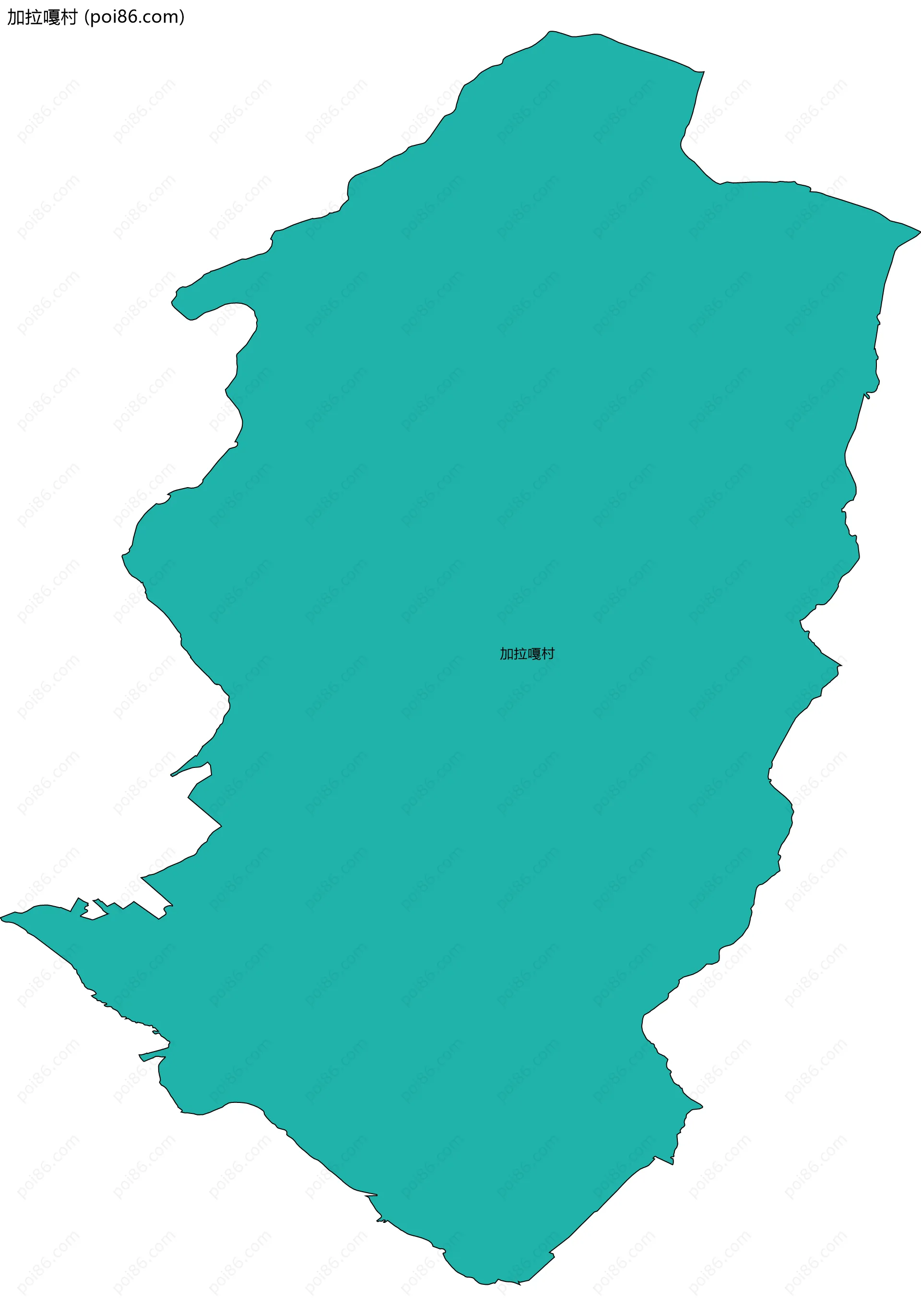 加拉嘎村边界地图