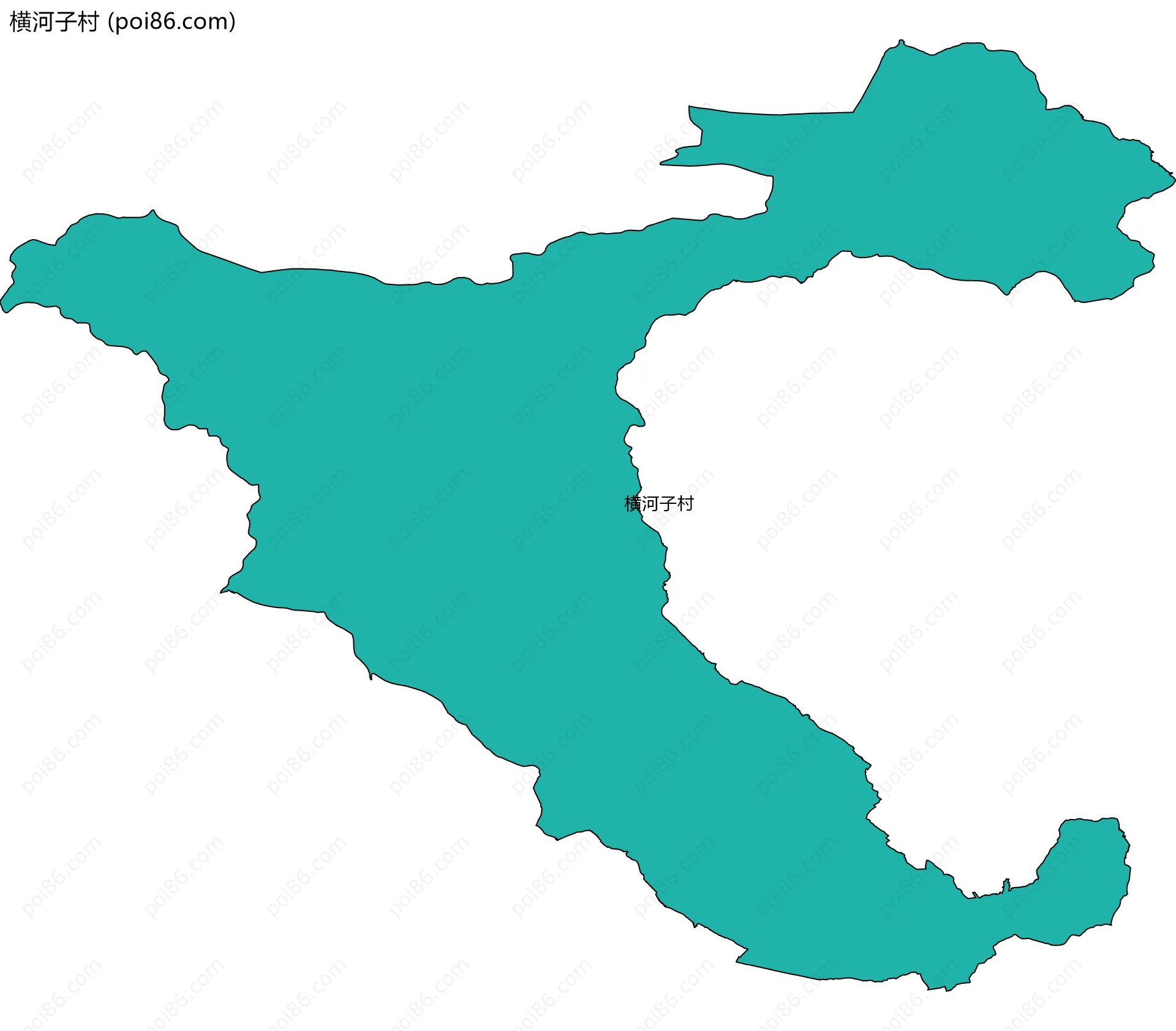 横河子村边界地图