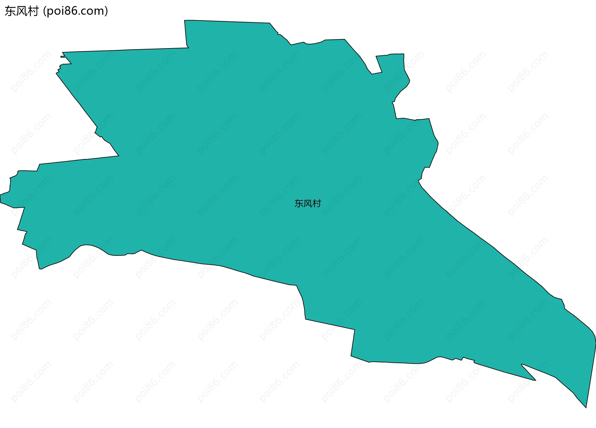 东风村边界地图