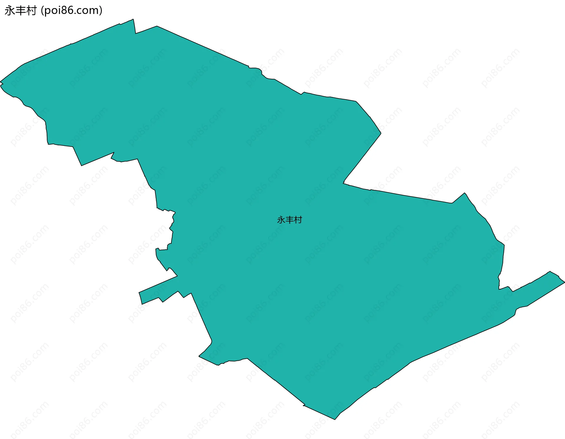 永丰村边界地图