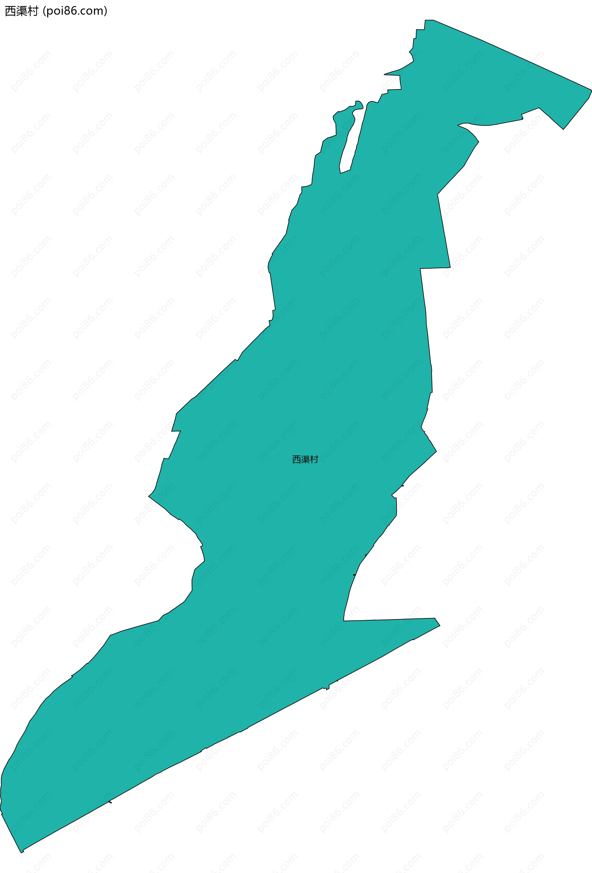 西渠村边界地图