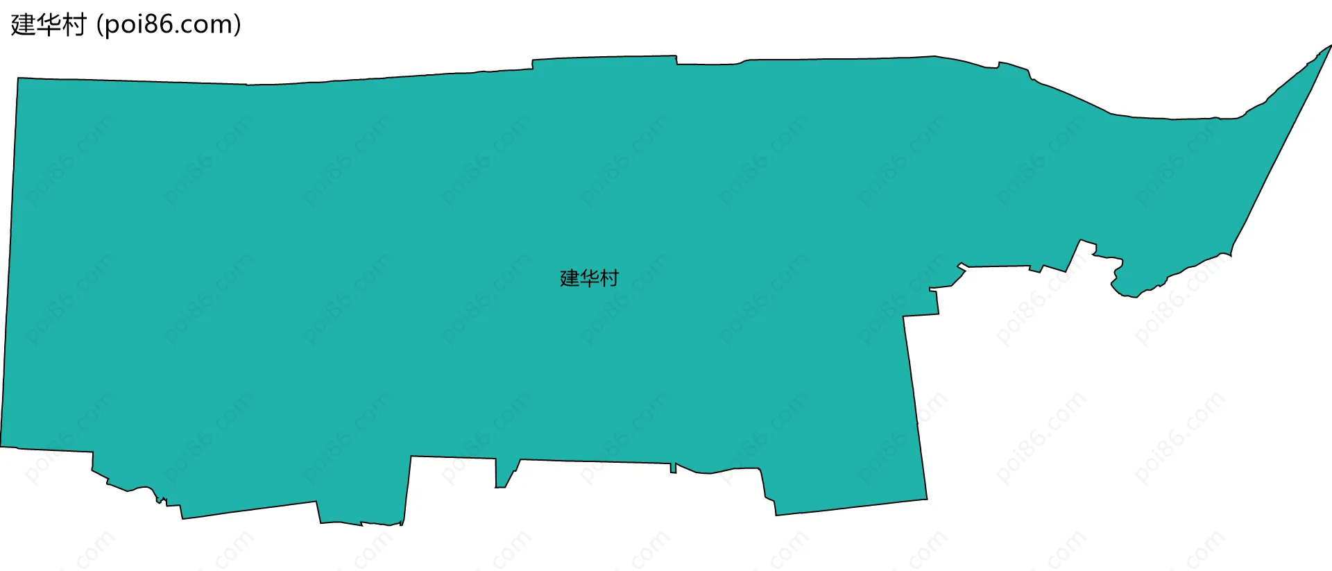 建华村边界地图