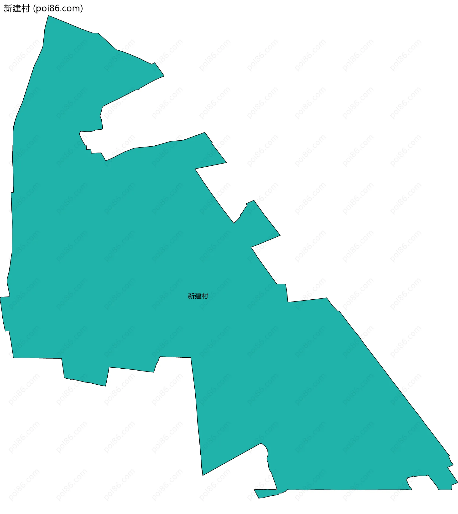 新建村边界地图