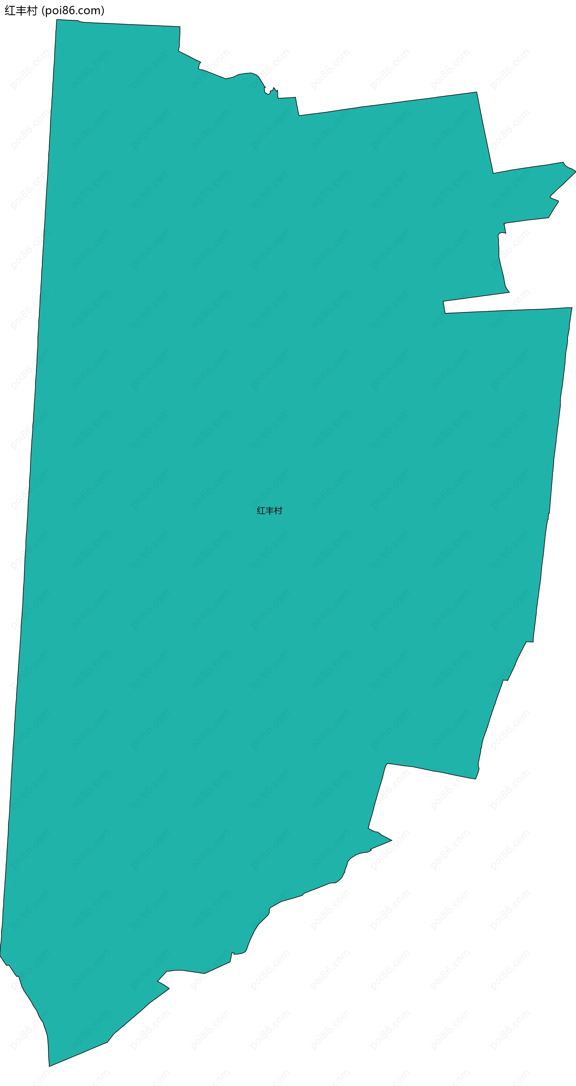 红丰村边界地图