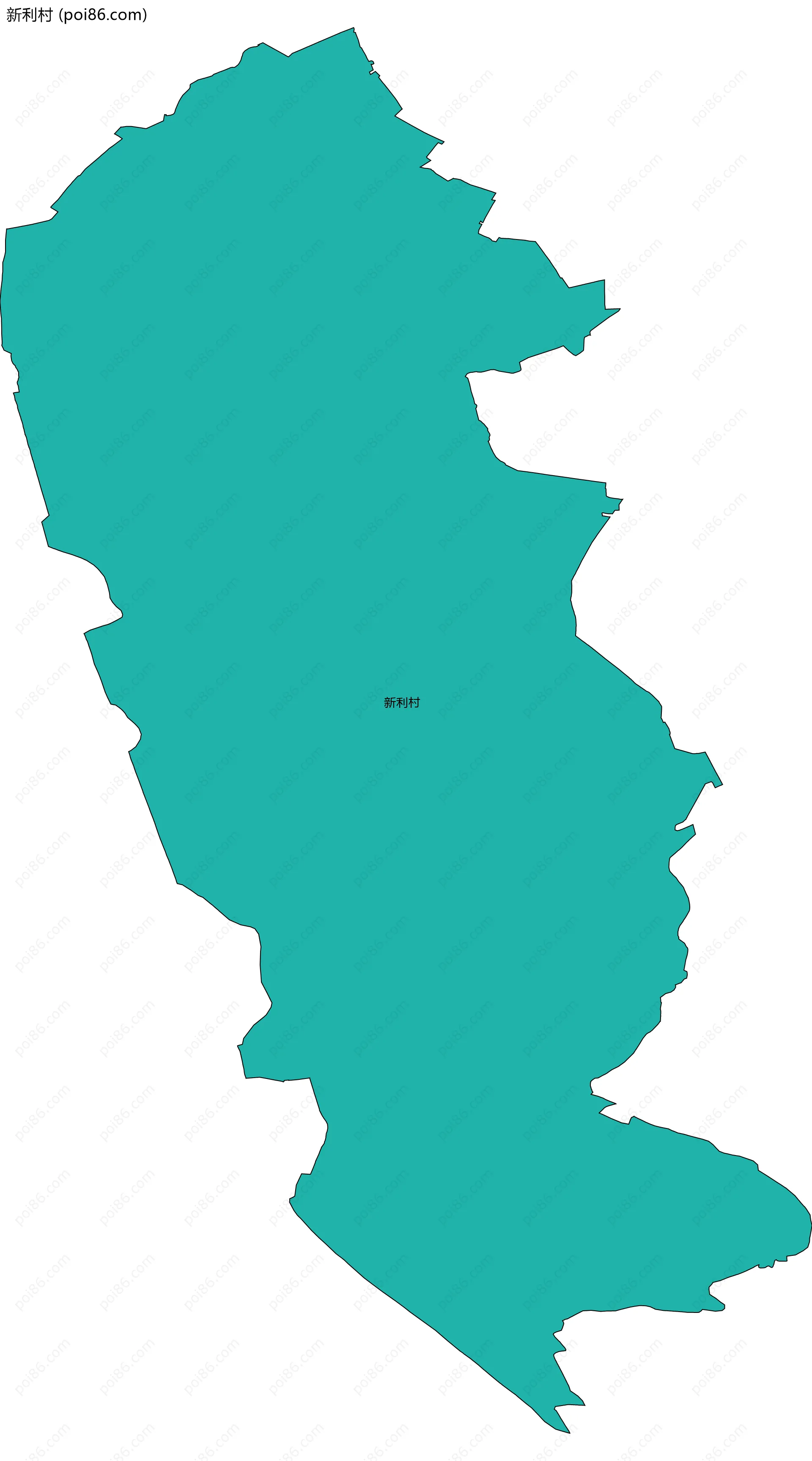 新利村边界地图