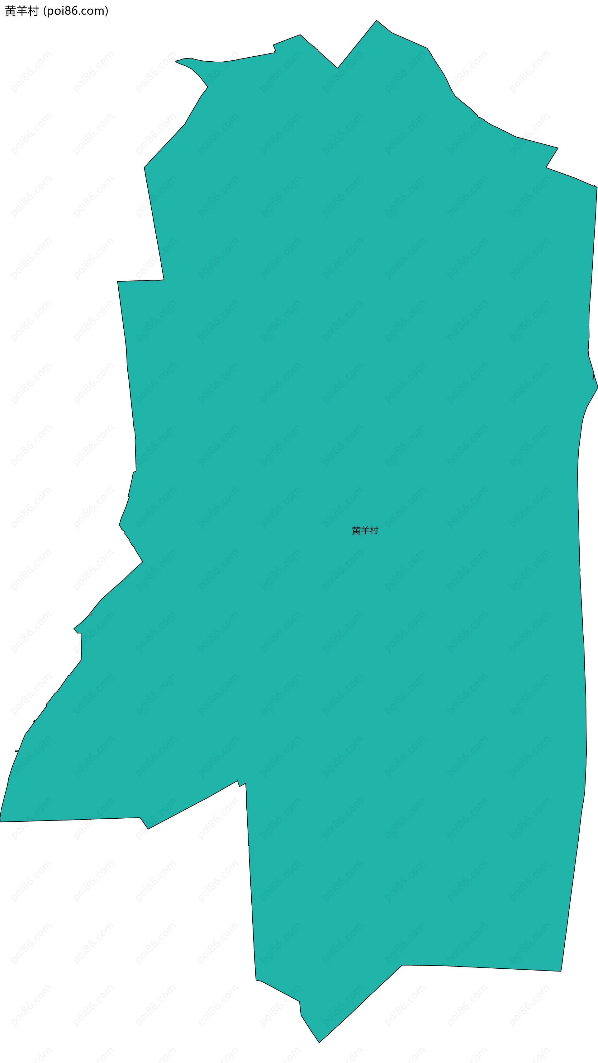 黄羊村边界地图