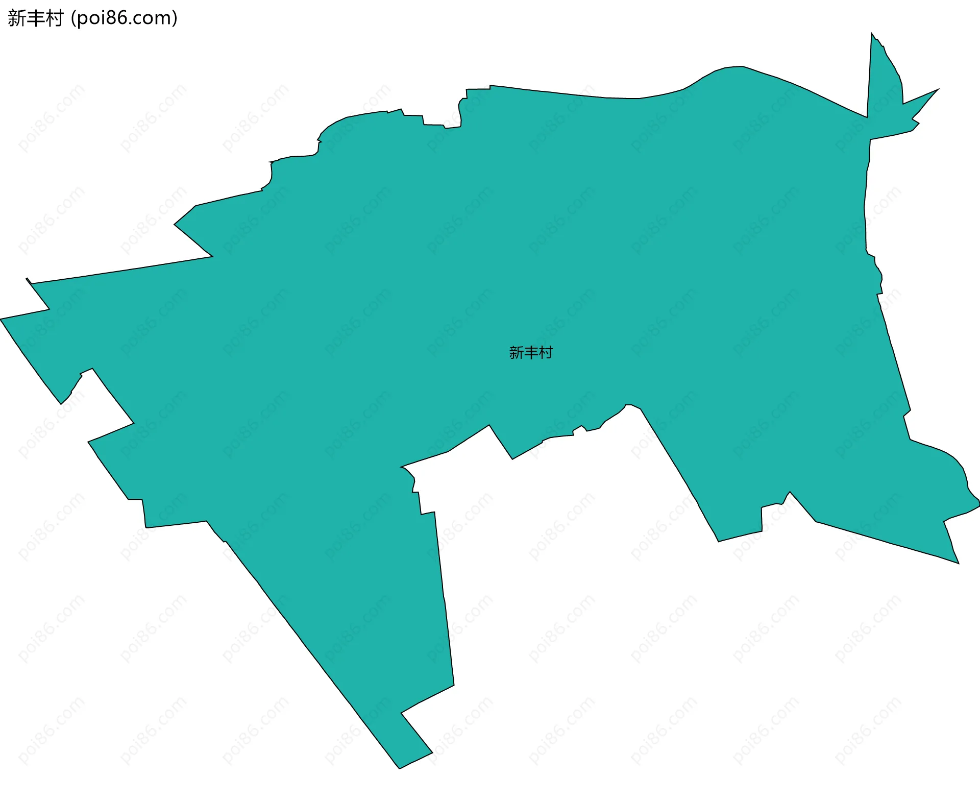 新丰村边界地图