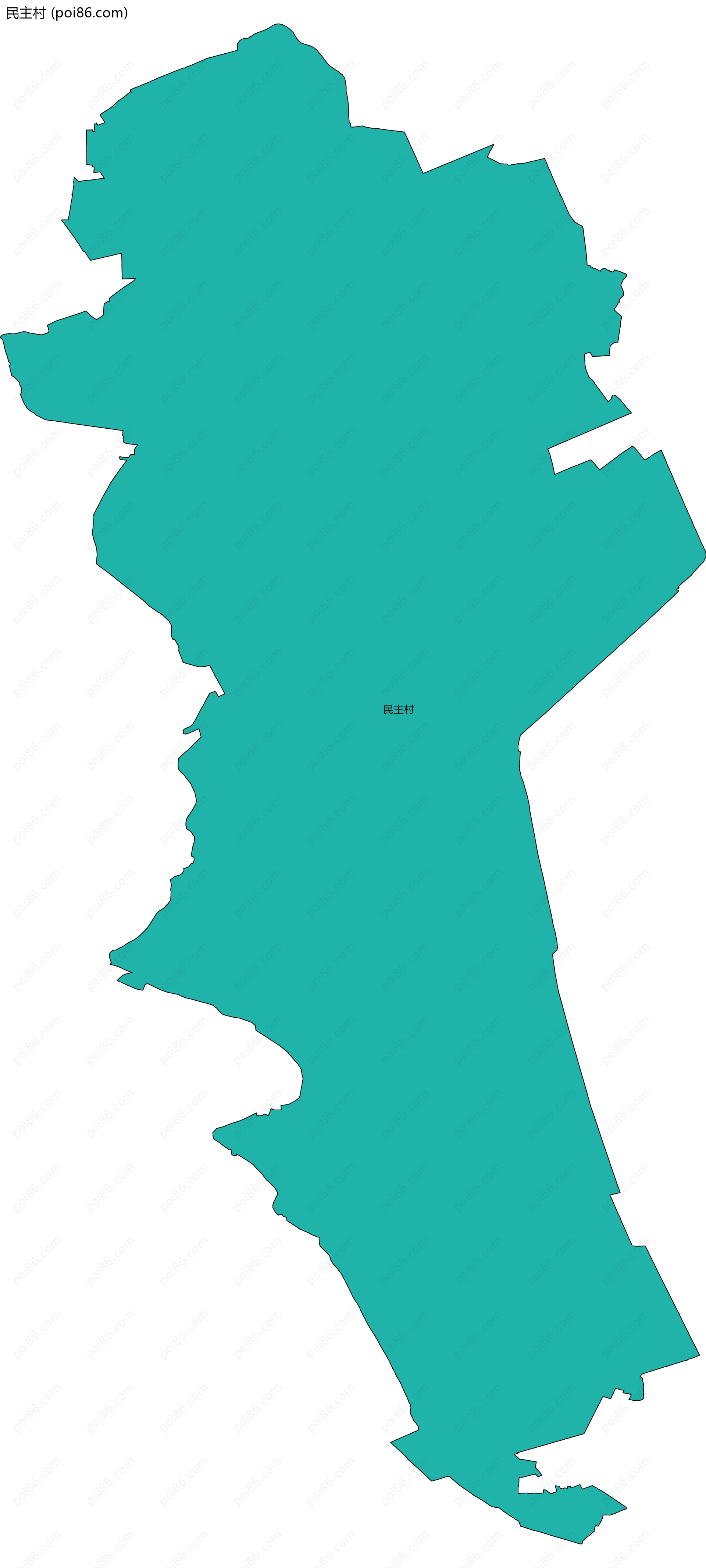 民主村边界地图