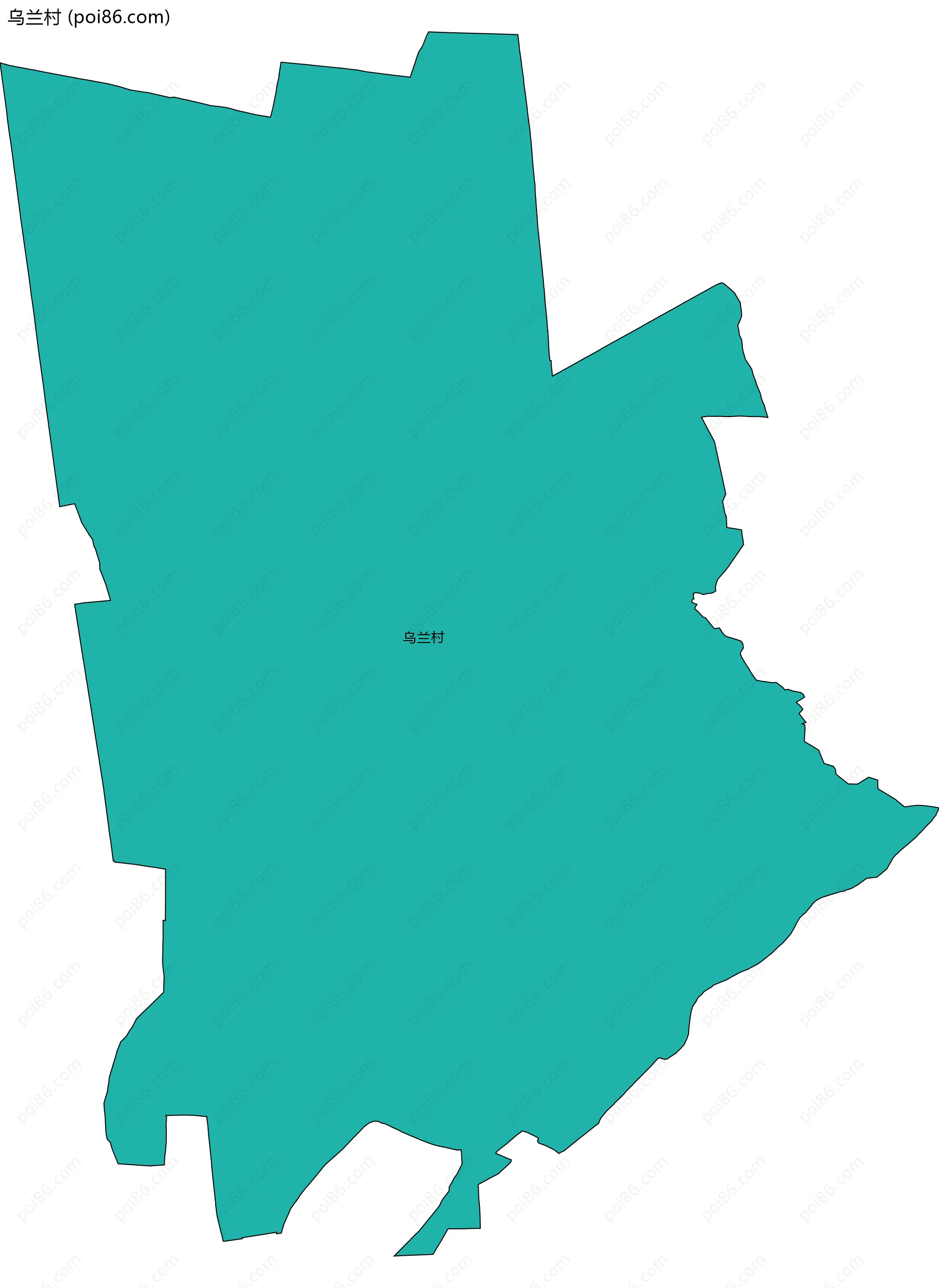 乌兰村边界地图