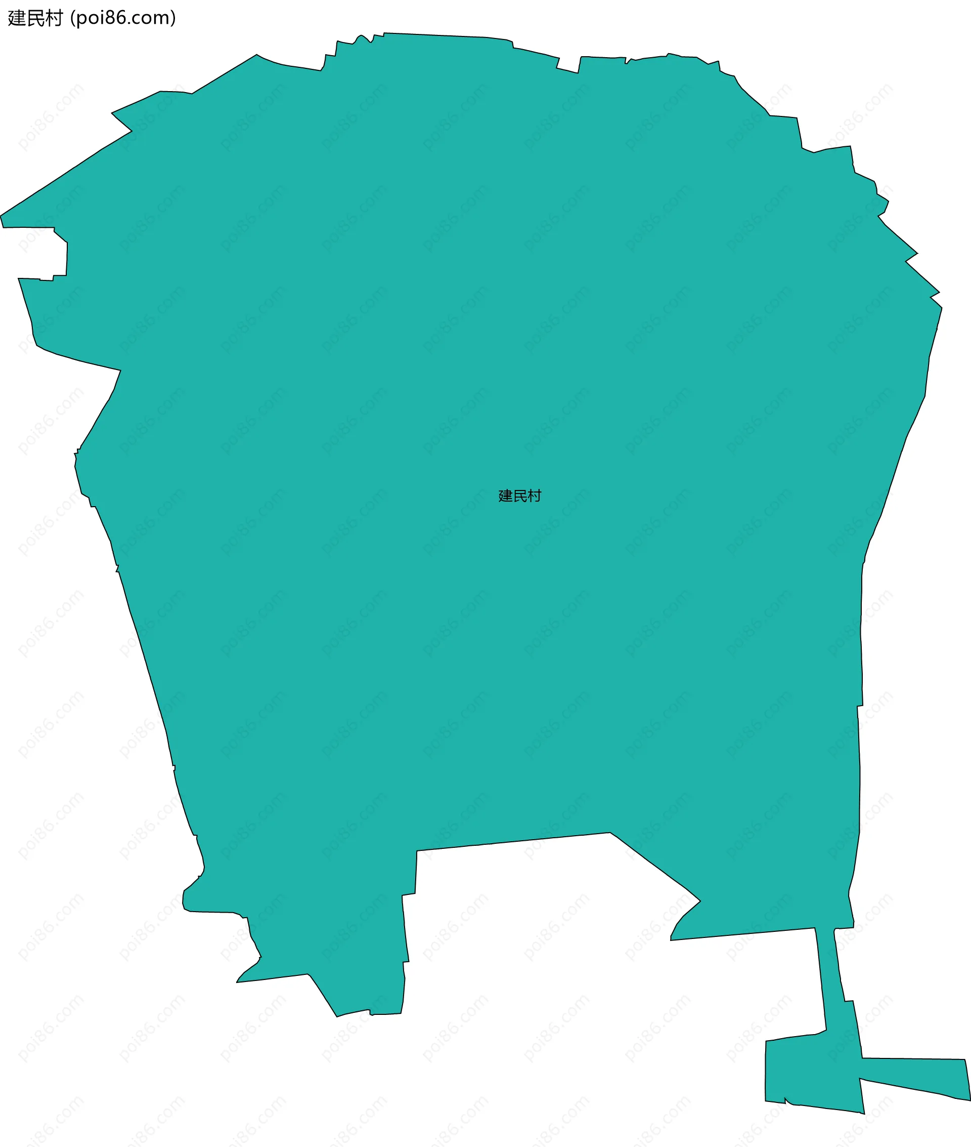 建民村边界地图